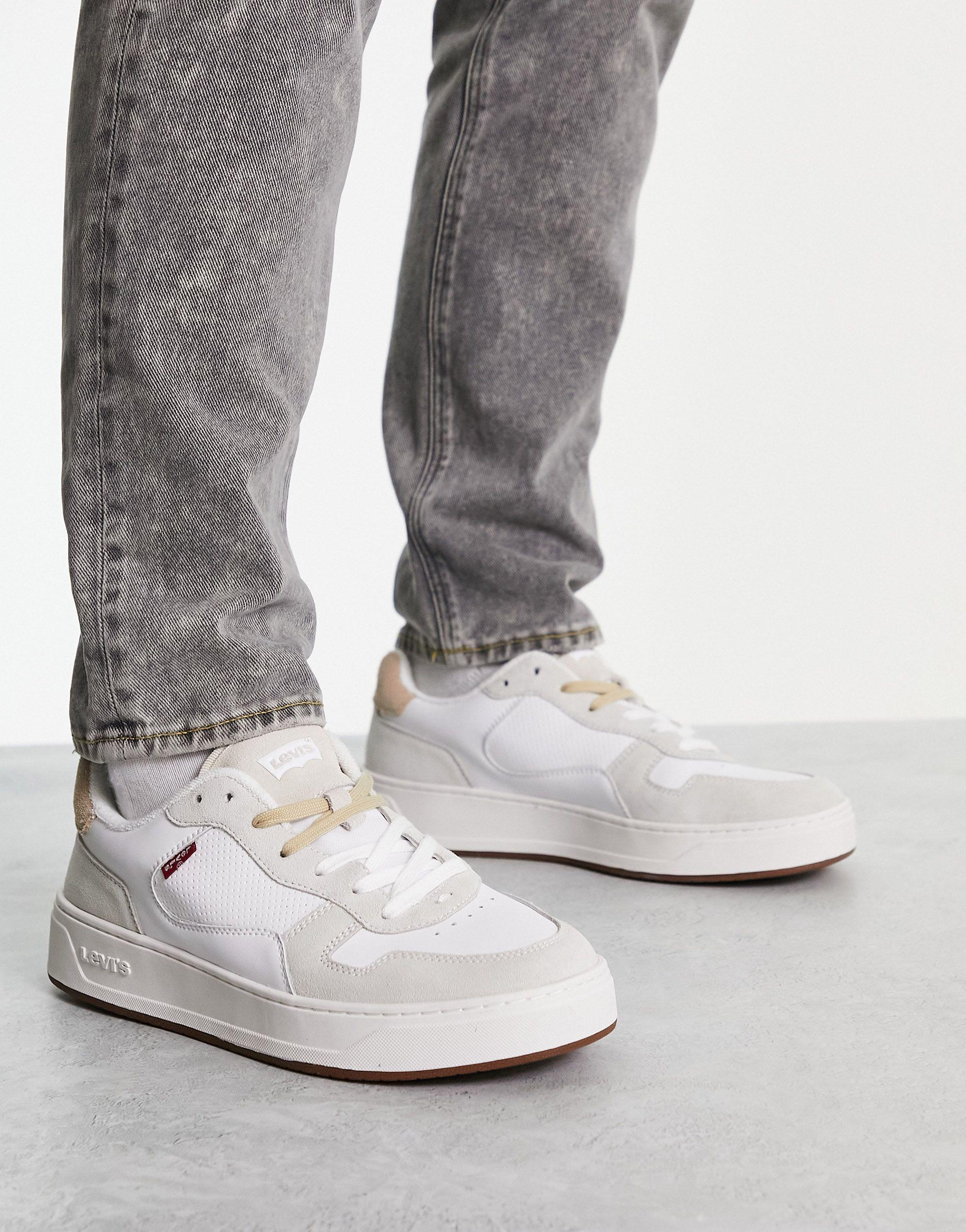 Levi's Glide Leather Sneakers in White for Men | Lyst Australia