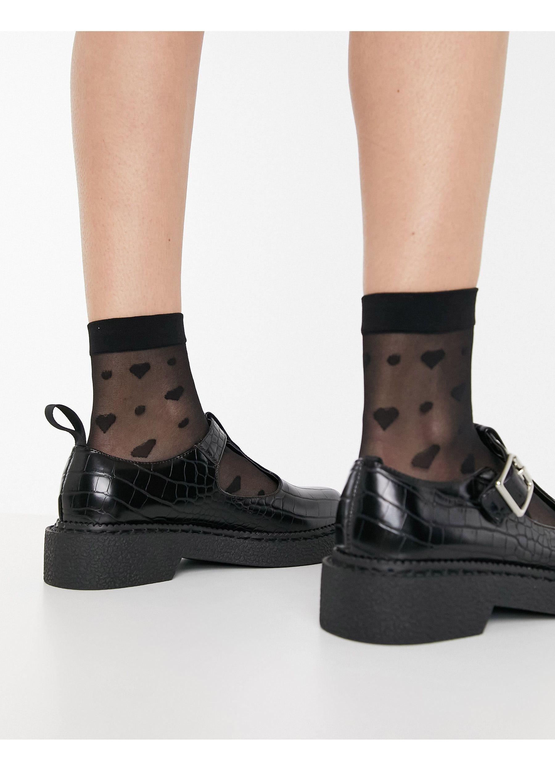 Zapatos negros planos estilo merceditas tipo cocodrilo LAMODA de color  Negro | Lyst