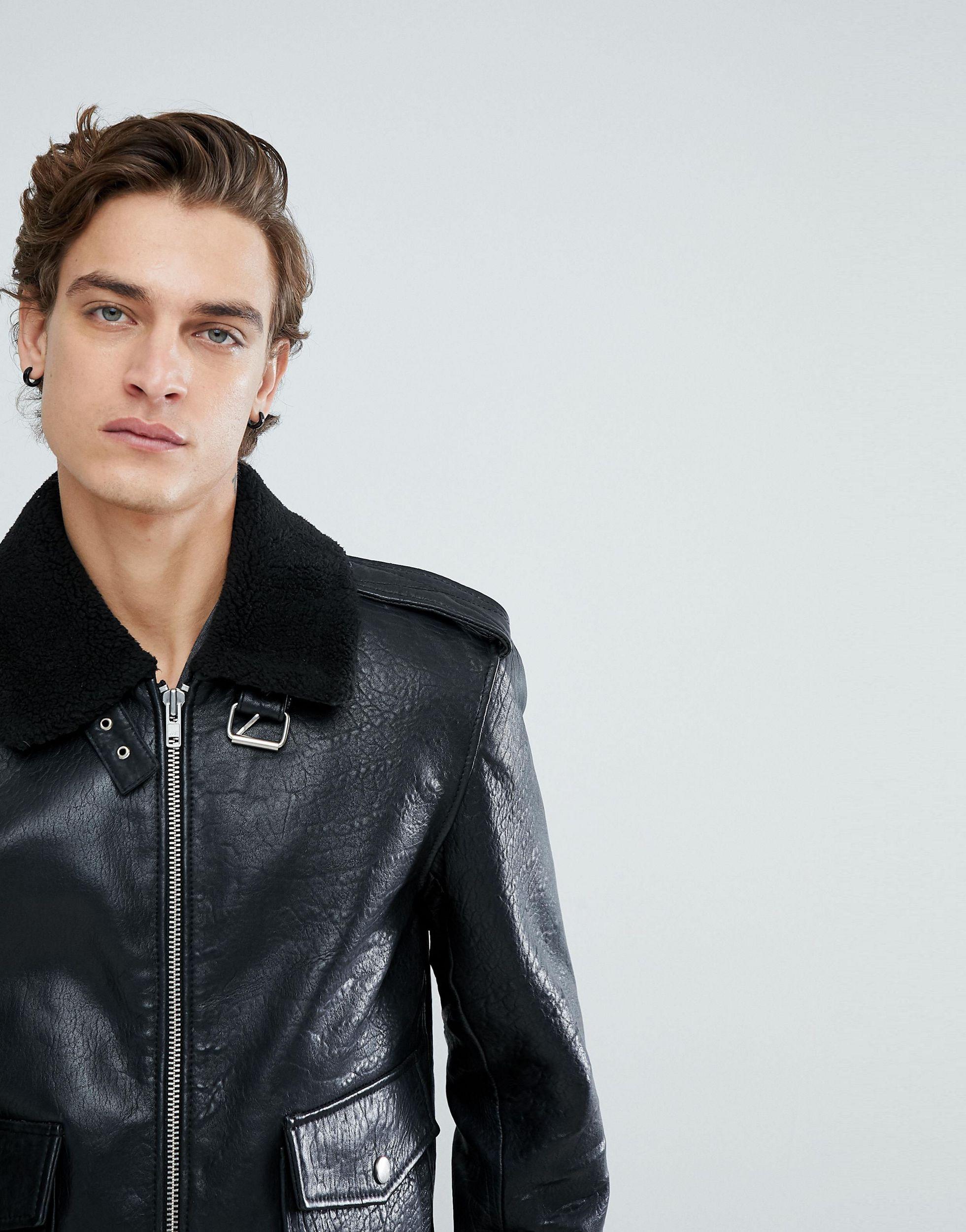 black dust leather jacket