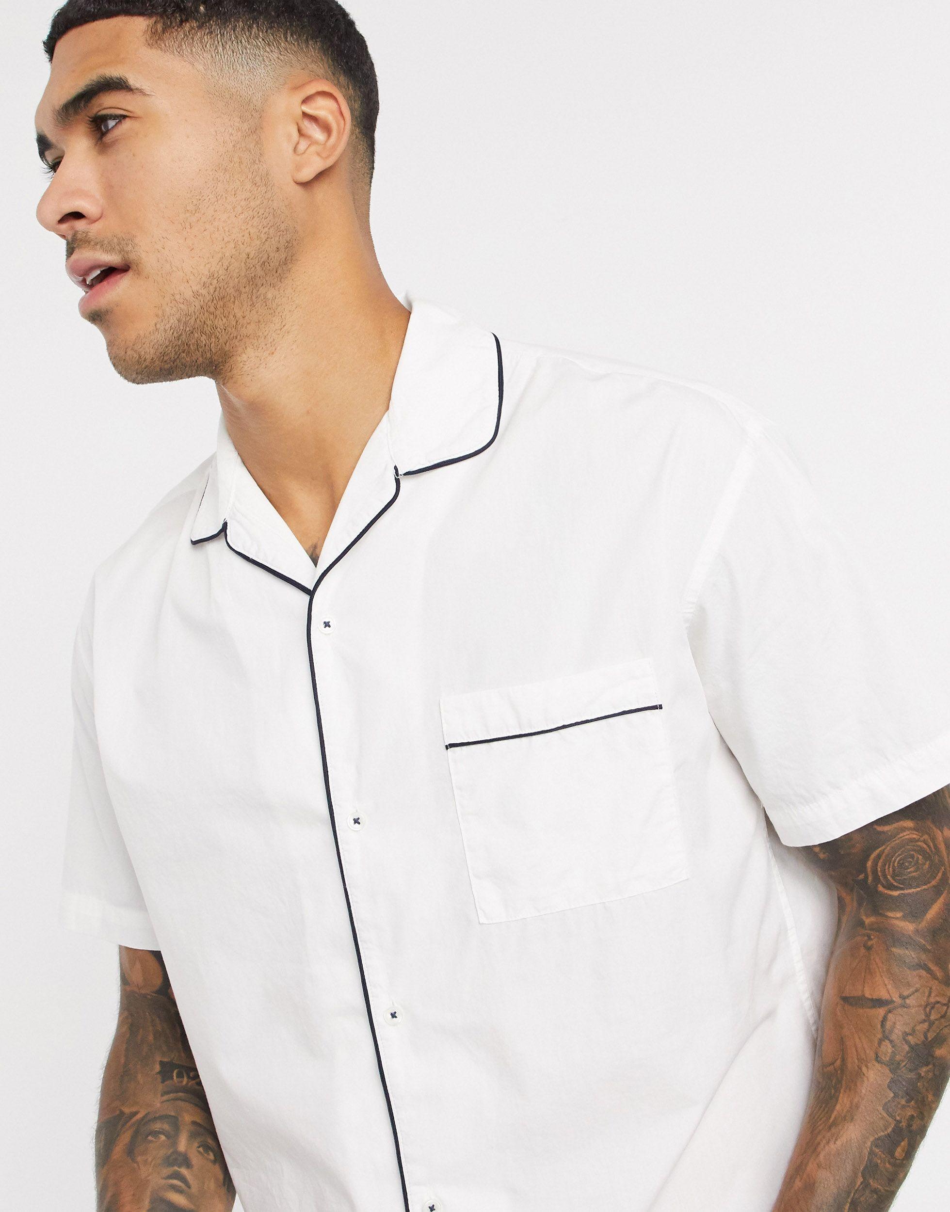 Short Sleeve Revere Collar Shirt 