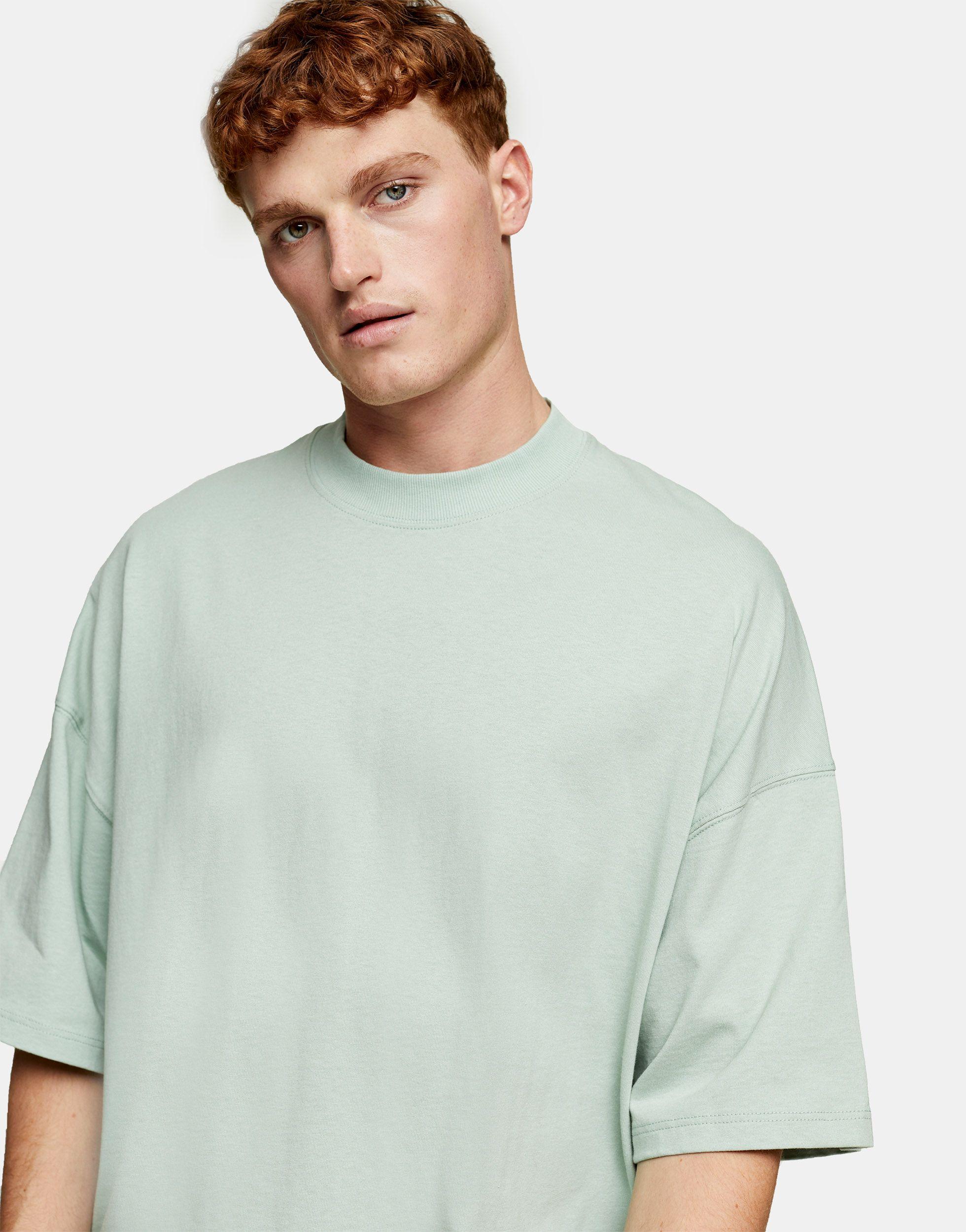 TOPMAN Oversized Turtle Neck T-shirt in 