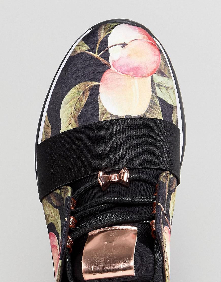 Baker Peach Blossom Print Trainers in | Lyst