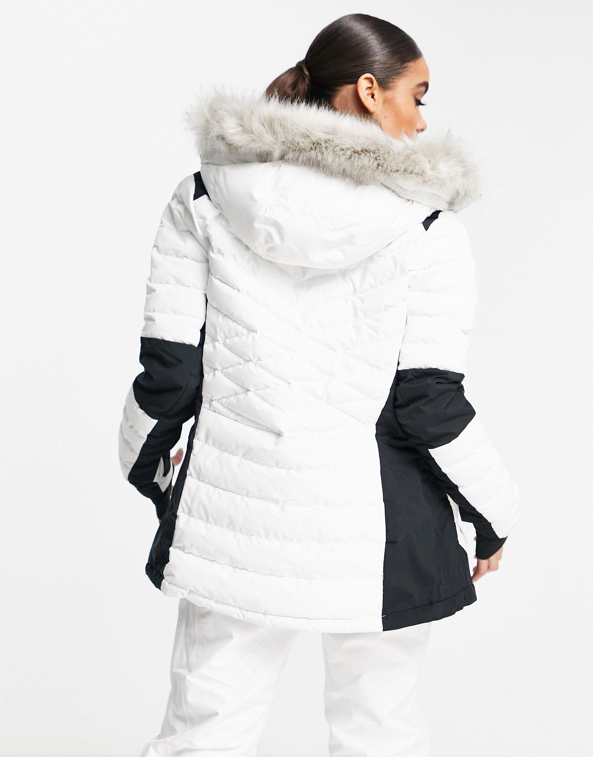 Columbia white ski jacket sale