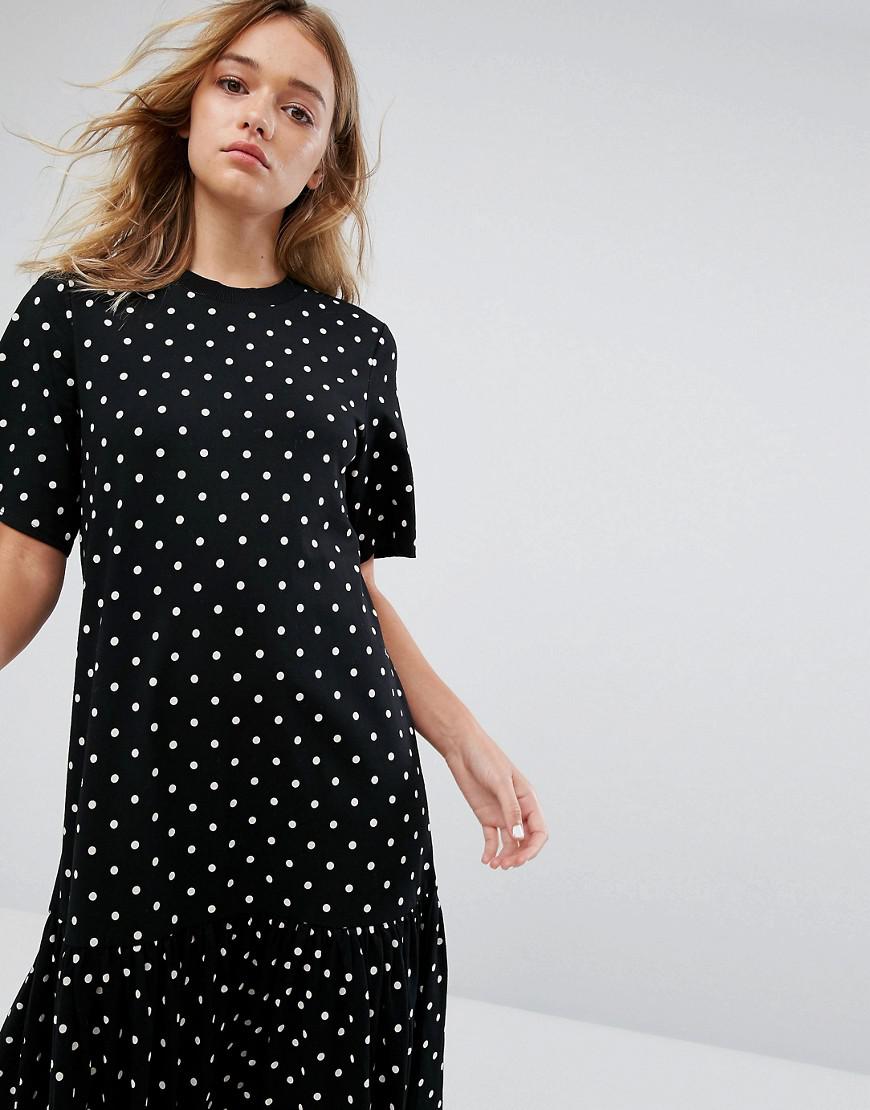 polka dot t shirt dress