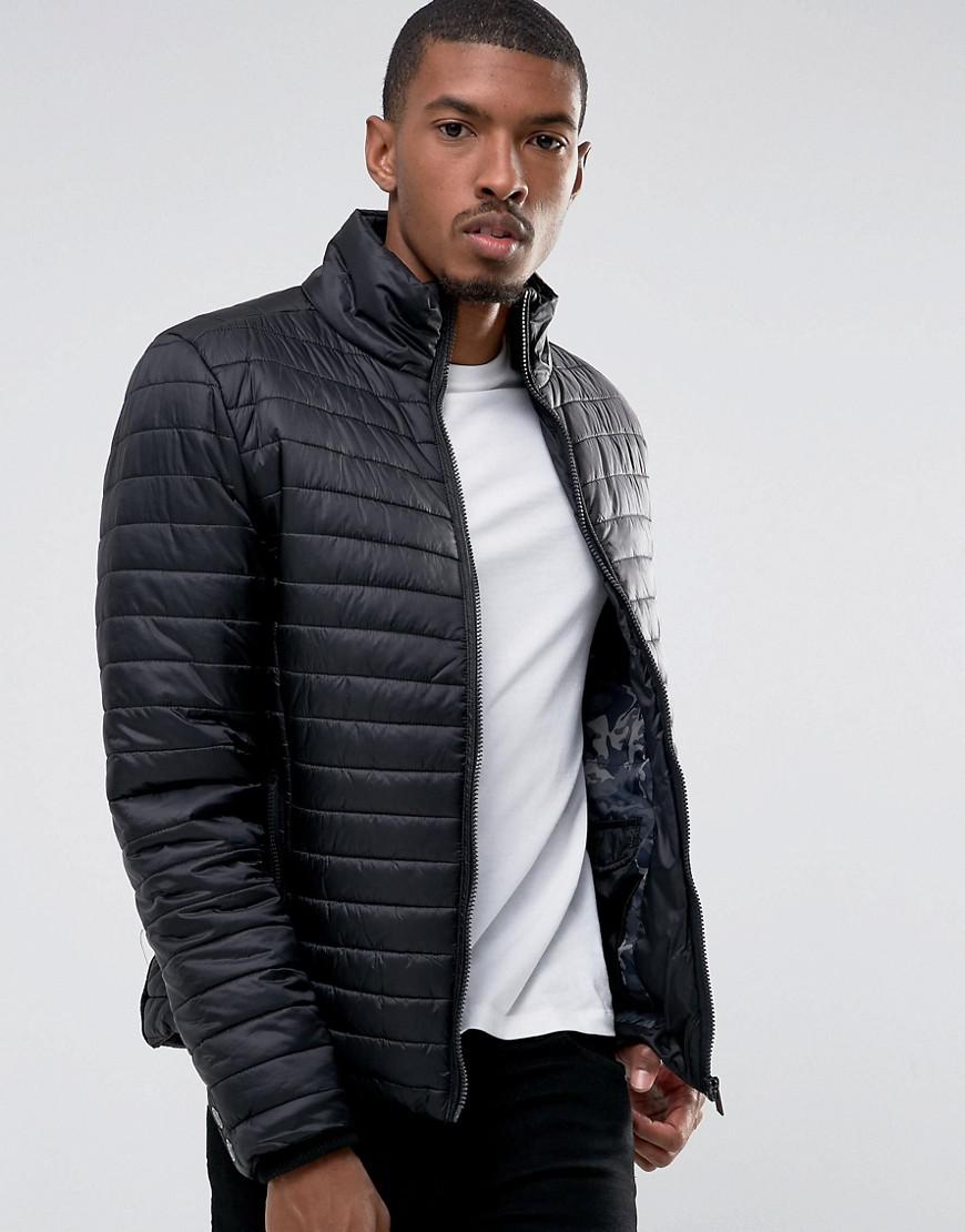 Lyst - Casual Friday Lightweight Padded Jacket in Black for Men