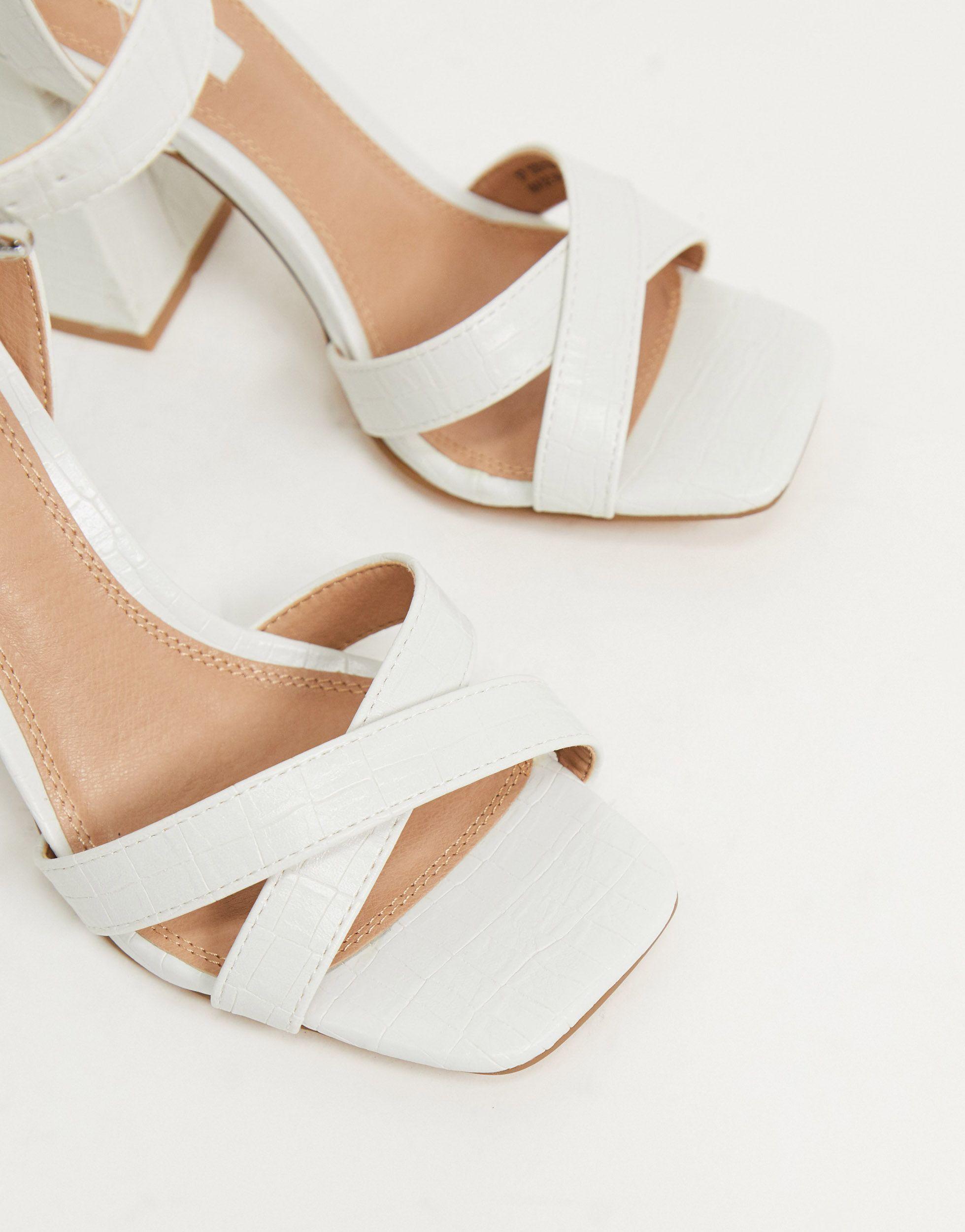TOPSHOP Wide Fit Sasha Block Heel in 