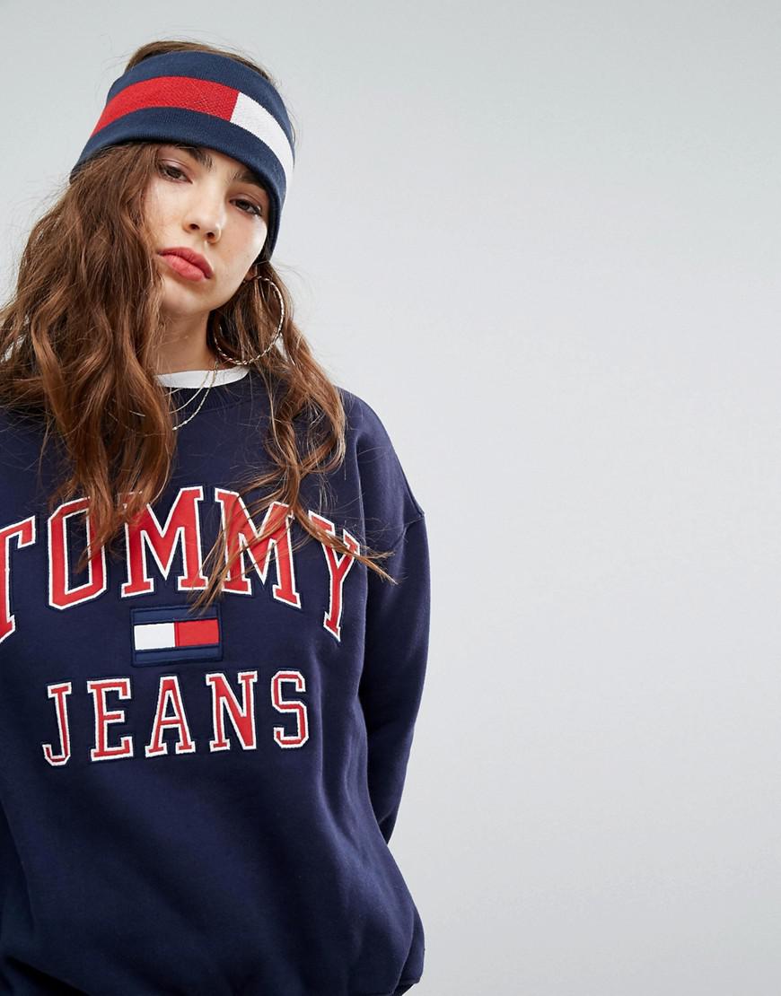 Tommy Hilfiger Denim Tommy Jeans 90s Capsule Logo Sweatshirt in Navy (Blue)  - Lyst