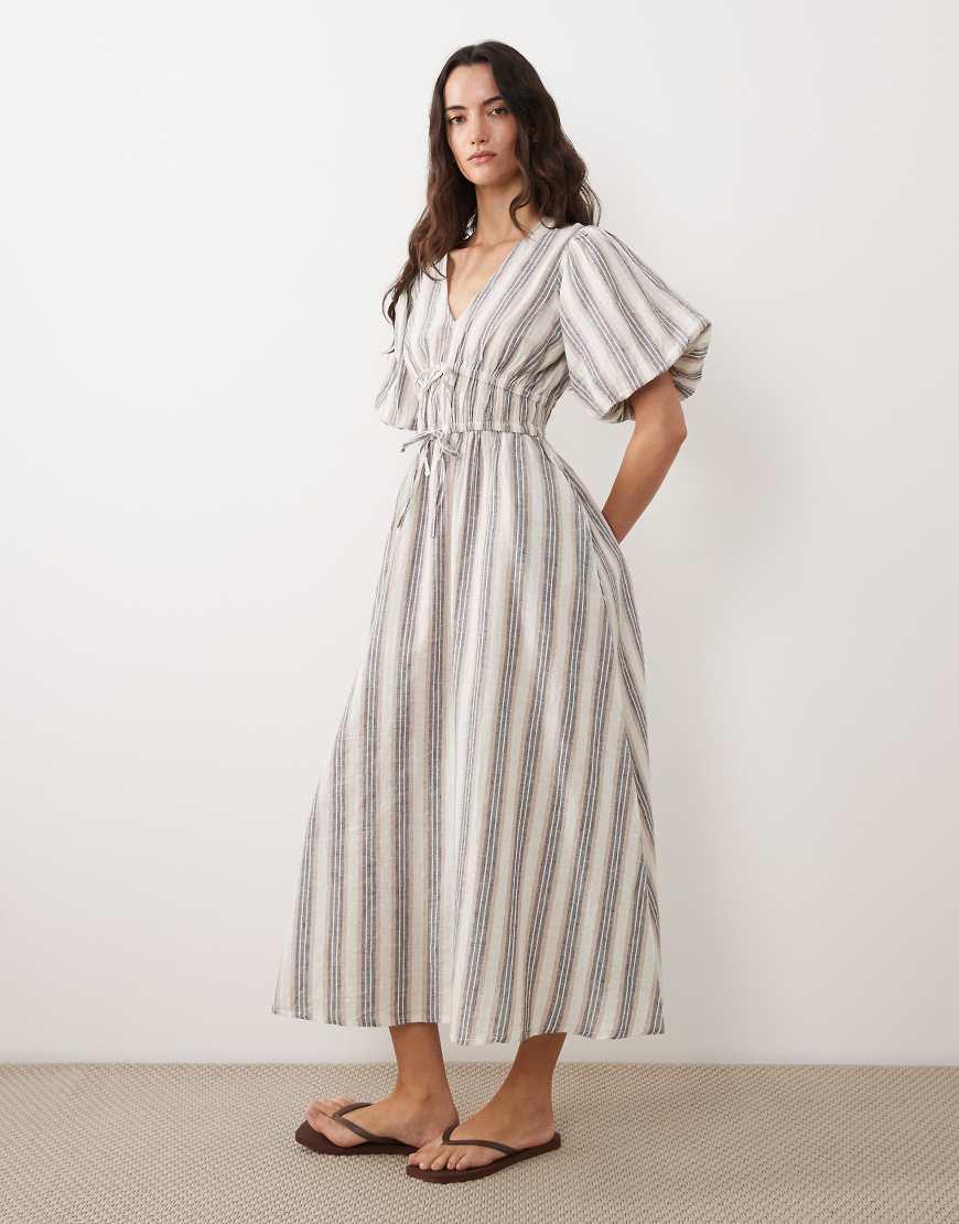 chinese dress ladies NORA linen long shirt dress – Look Want Wear Love main image 0