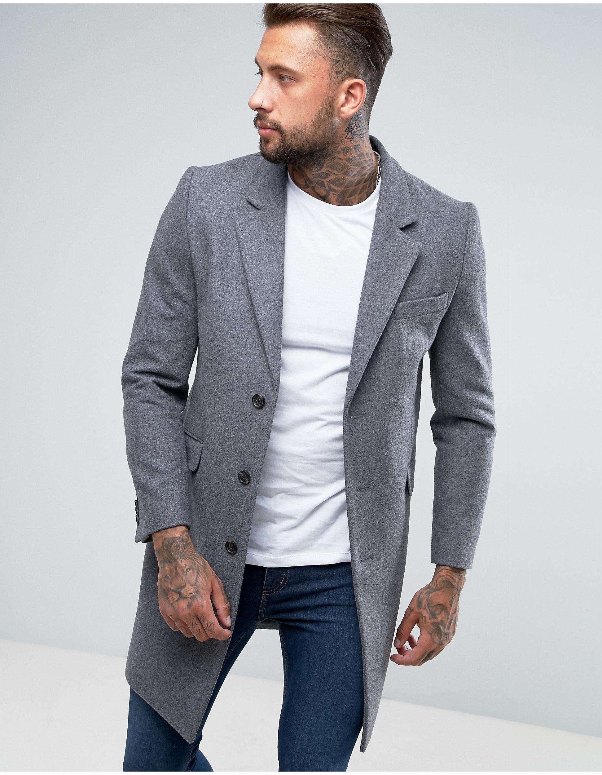 light grey topcoat mens