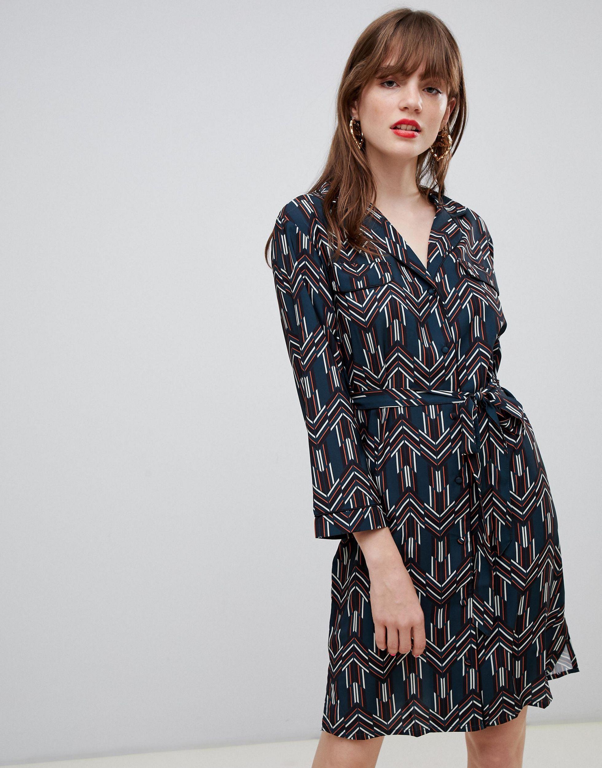 Eliza j geo print belted shirtdress new arrivals