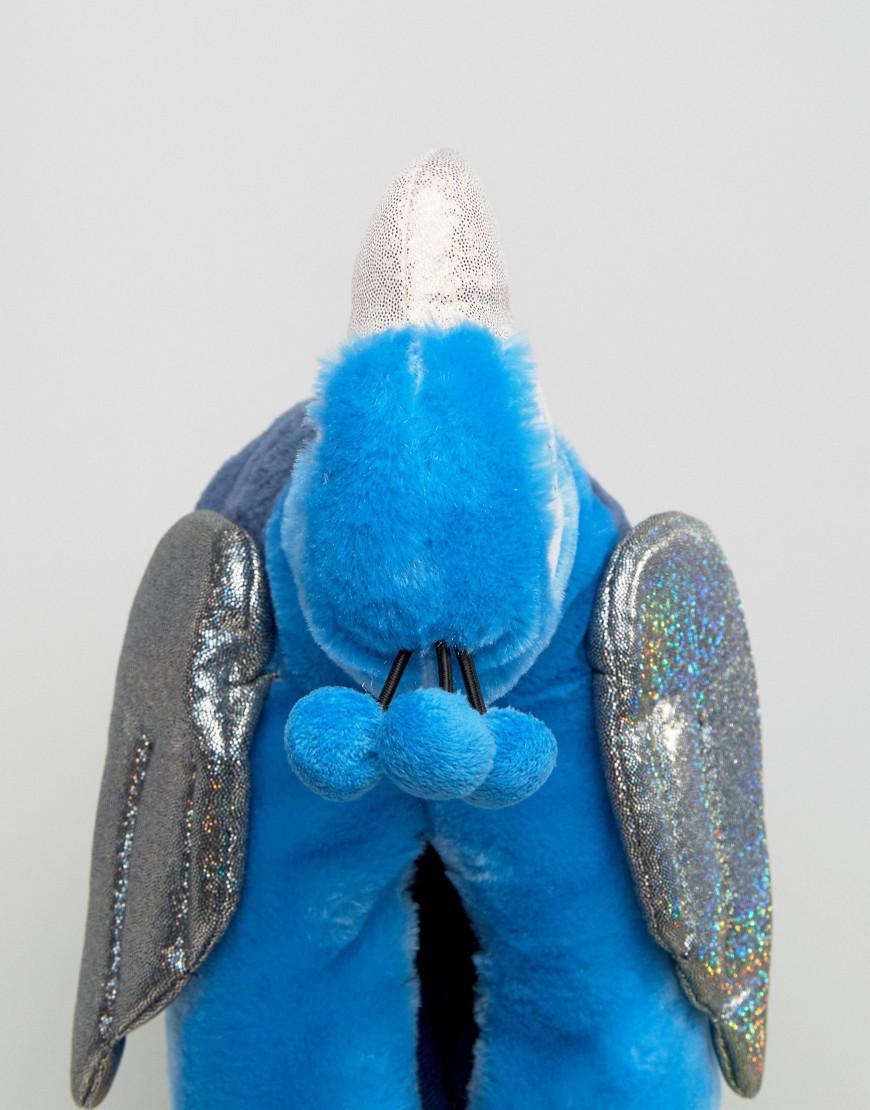 ASOS Denim Nayla Peacock Slippers in Blue - Lyst