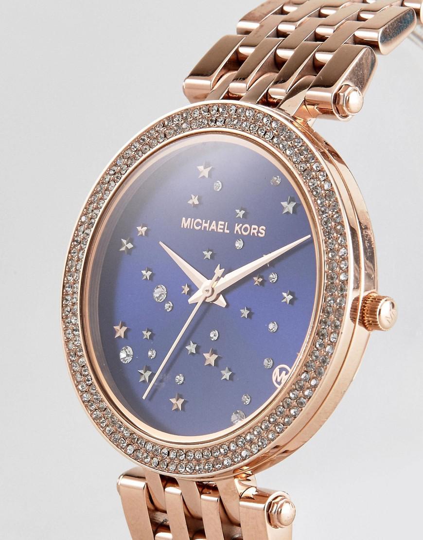 Michael Kors Mk3728 Darci Star Dial Bracelet Watch In Rose Gold in Metallic  - Lyst