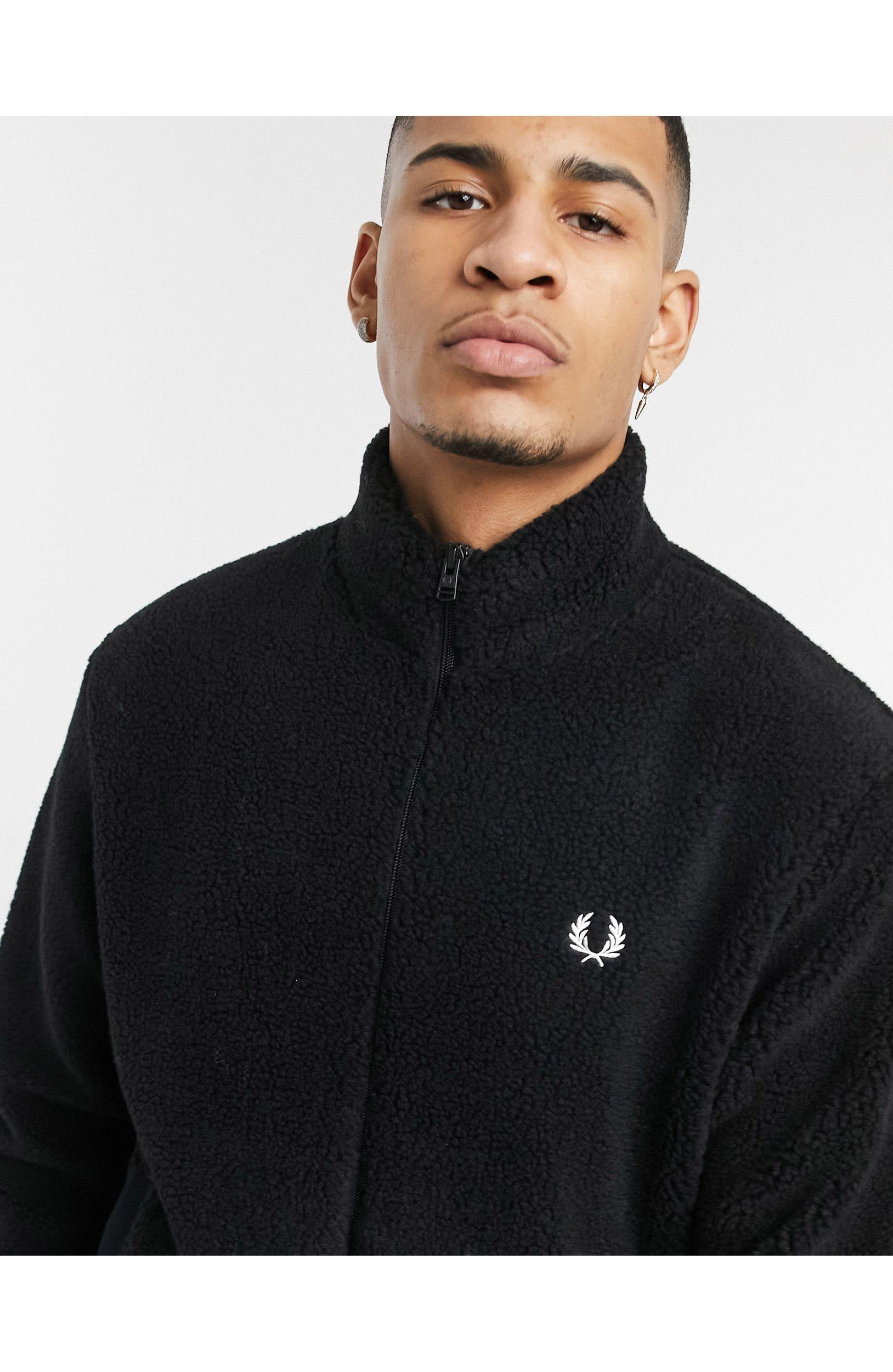 Fred Perry Back Logo Borg Jacket in 