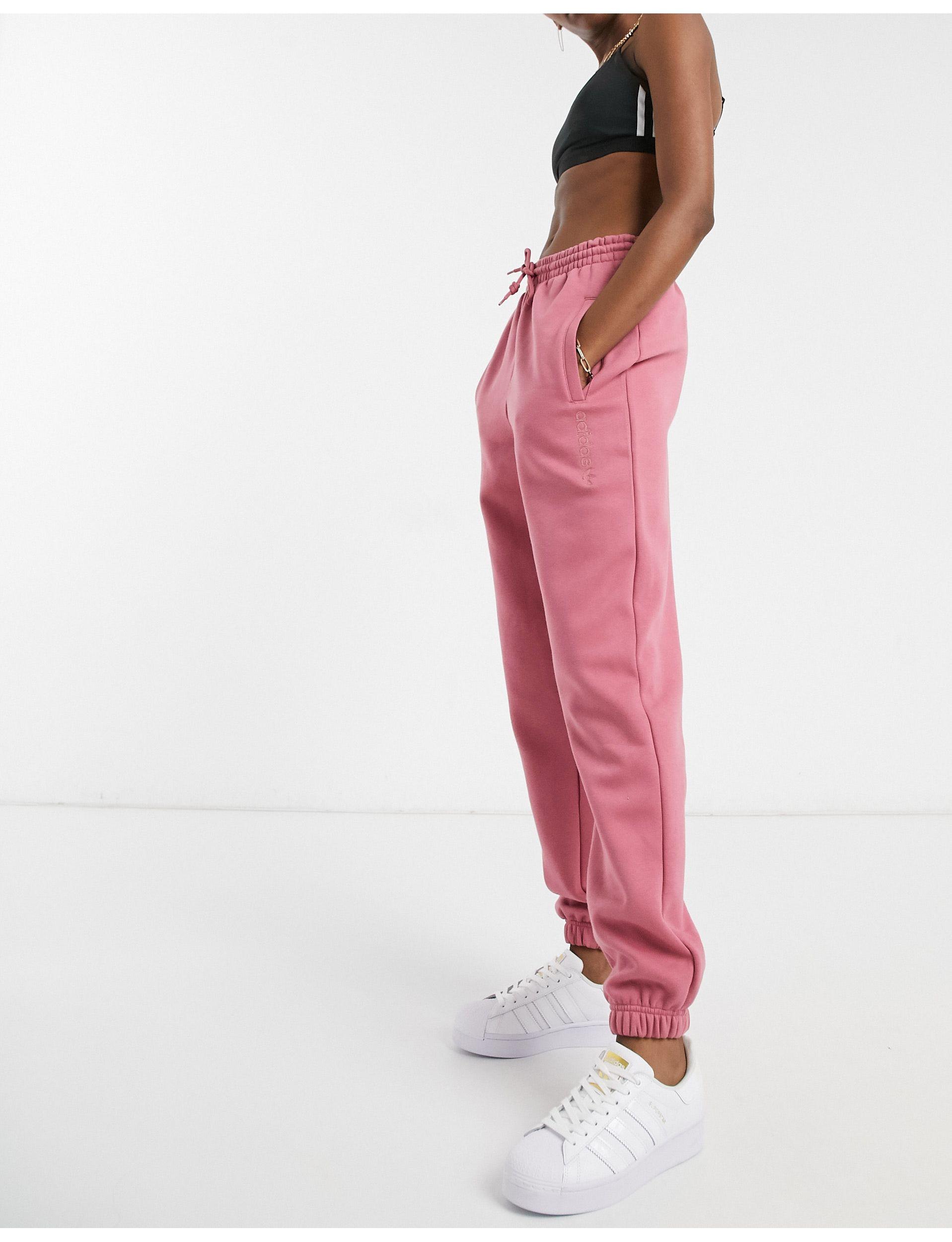 adidas Originals 'cosy Comfort' Oversized Cuffed joggers in Pink - Lyst