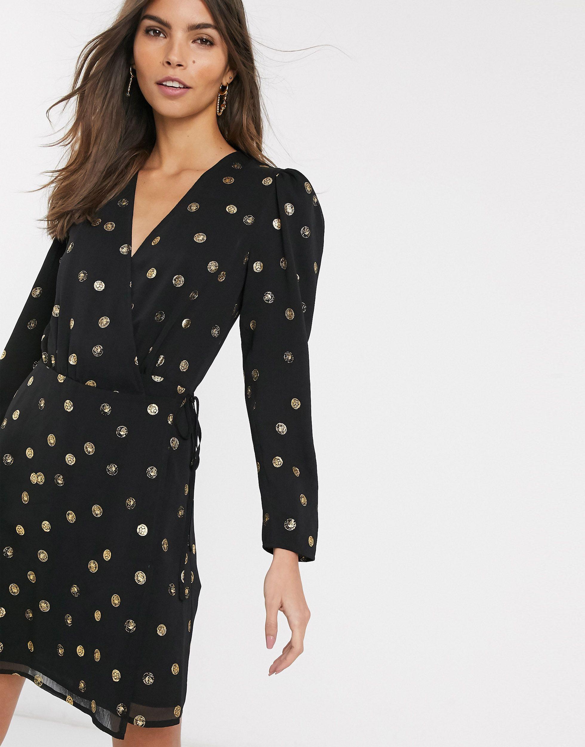 & Other Stories Mini Wrap Dress in Black - Lyst