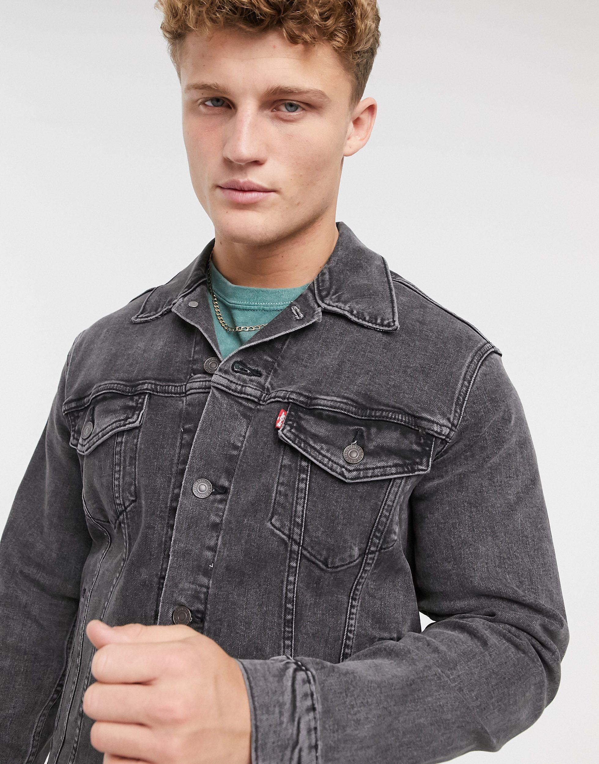 Levi's Denim Trucker Jacket in Black 