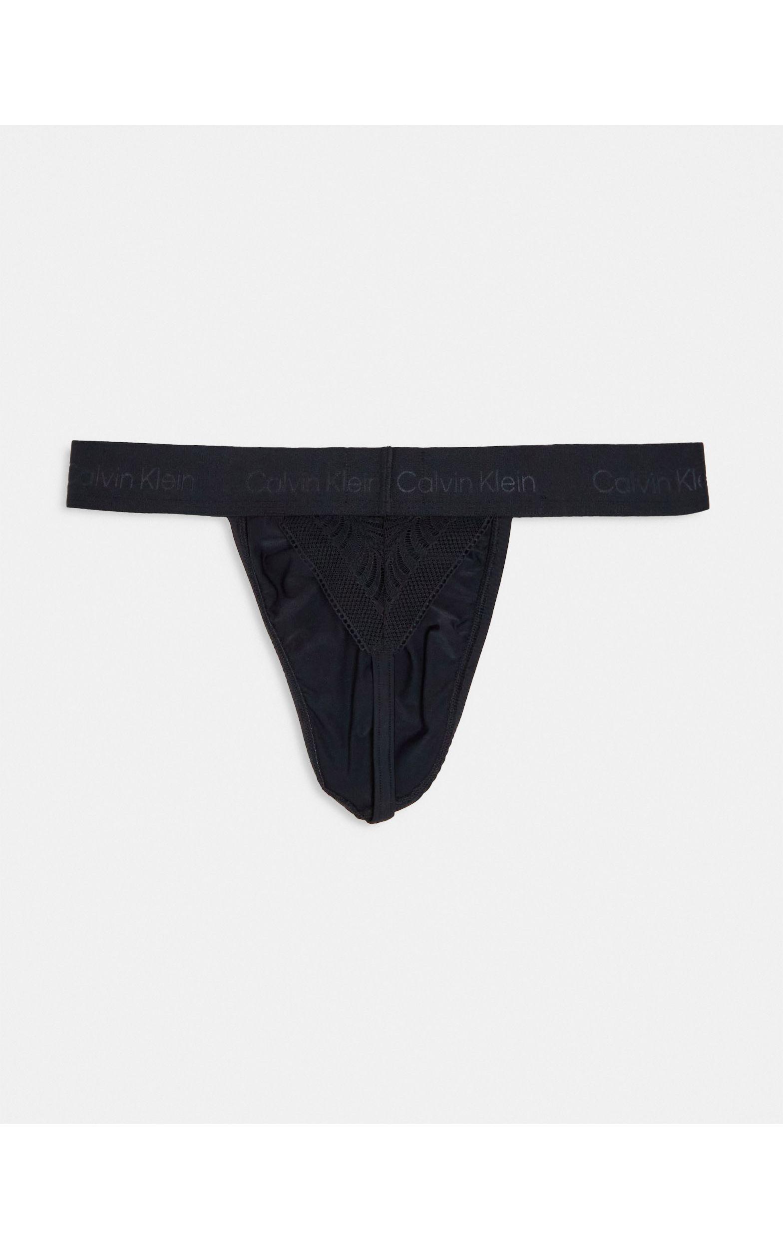 Calvin Klein Sculpt Lace Thong in Black for Men | Lyst Australia