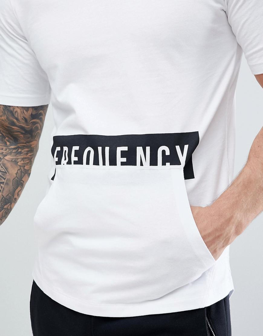 Download Jack & Jones Denim Core Longline Hooded T-shirt With Pouch ...