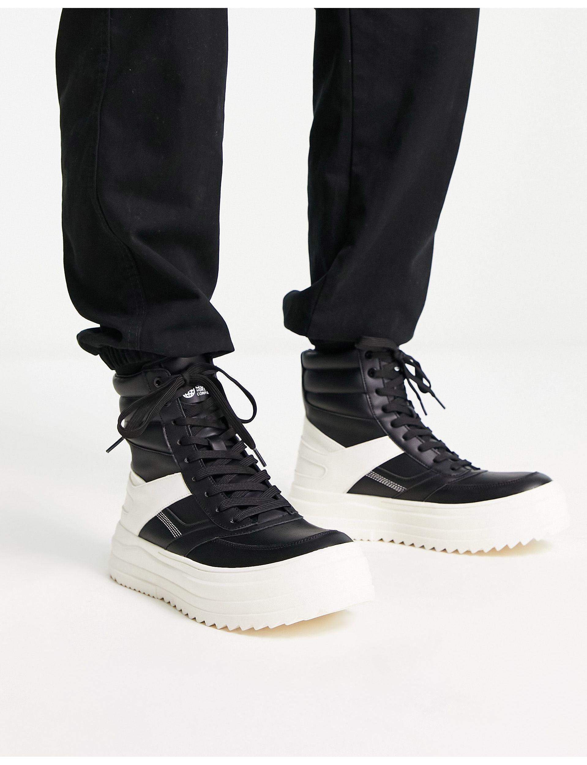 Bershka Hi Top Chunky Sneakers in Black for Men | Lyst