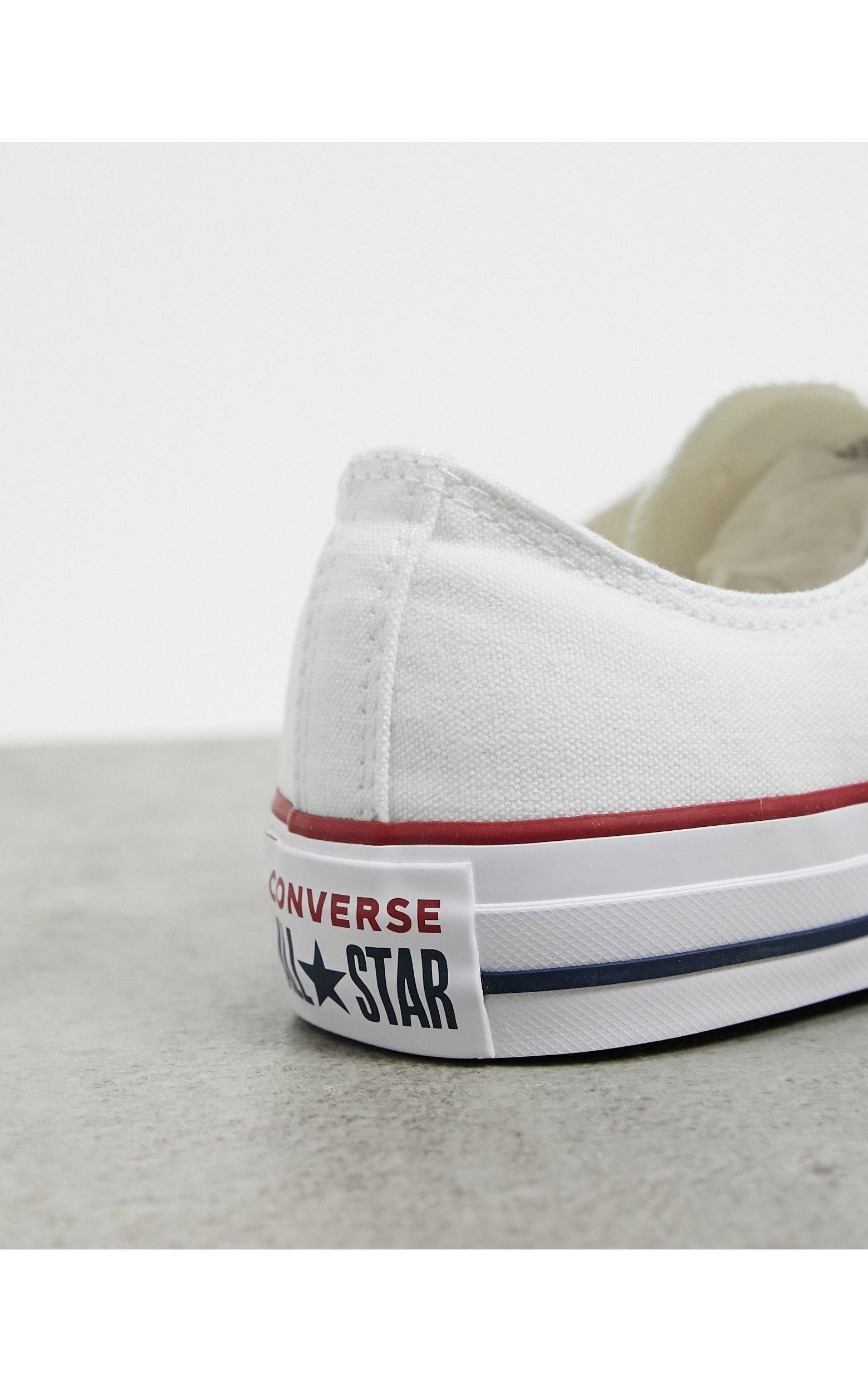 Converse Chuck Taylor All Star Ox Wide Fit Trainers in White | Lyst