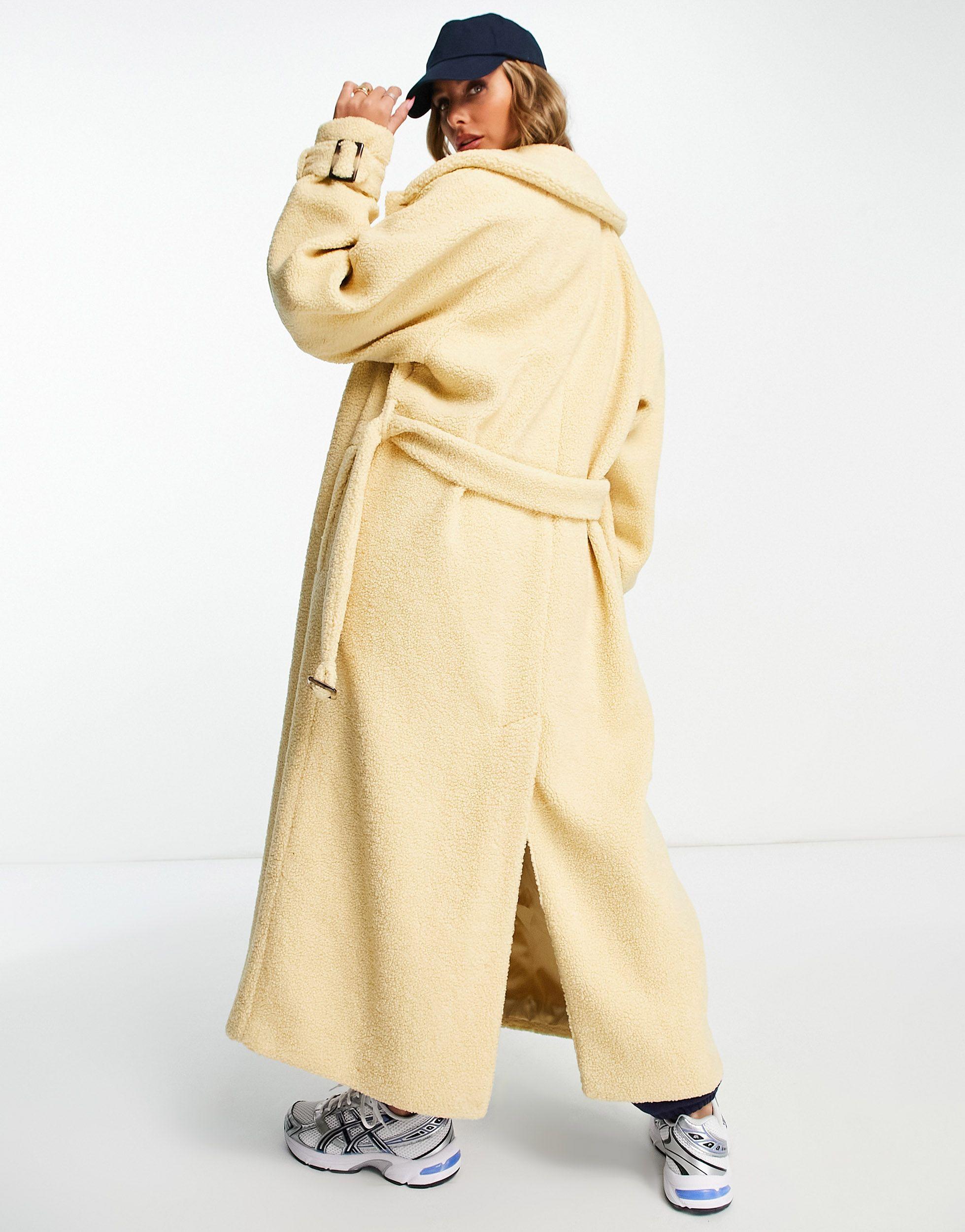 Borg teddy coat topshop deals
