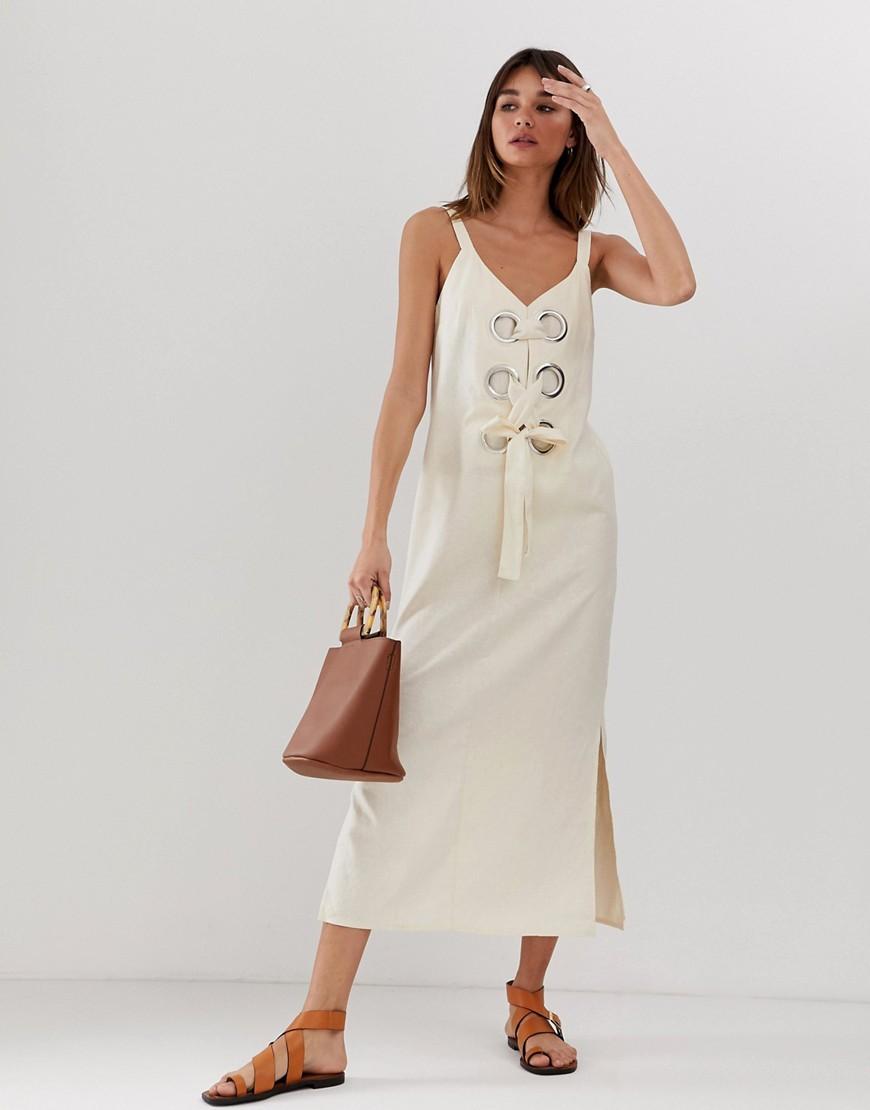 eyelet detail dress