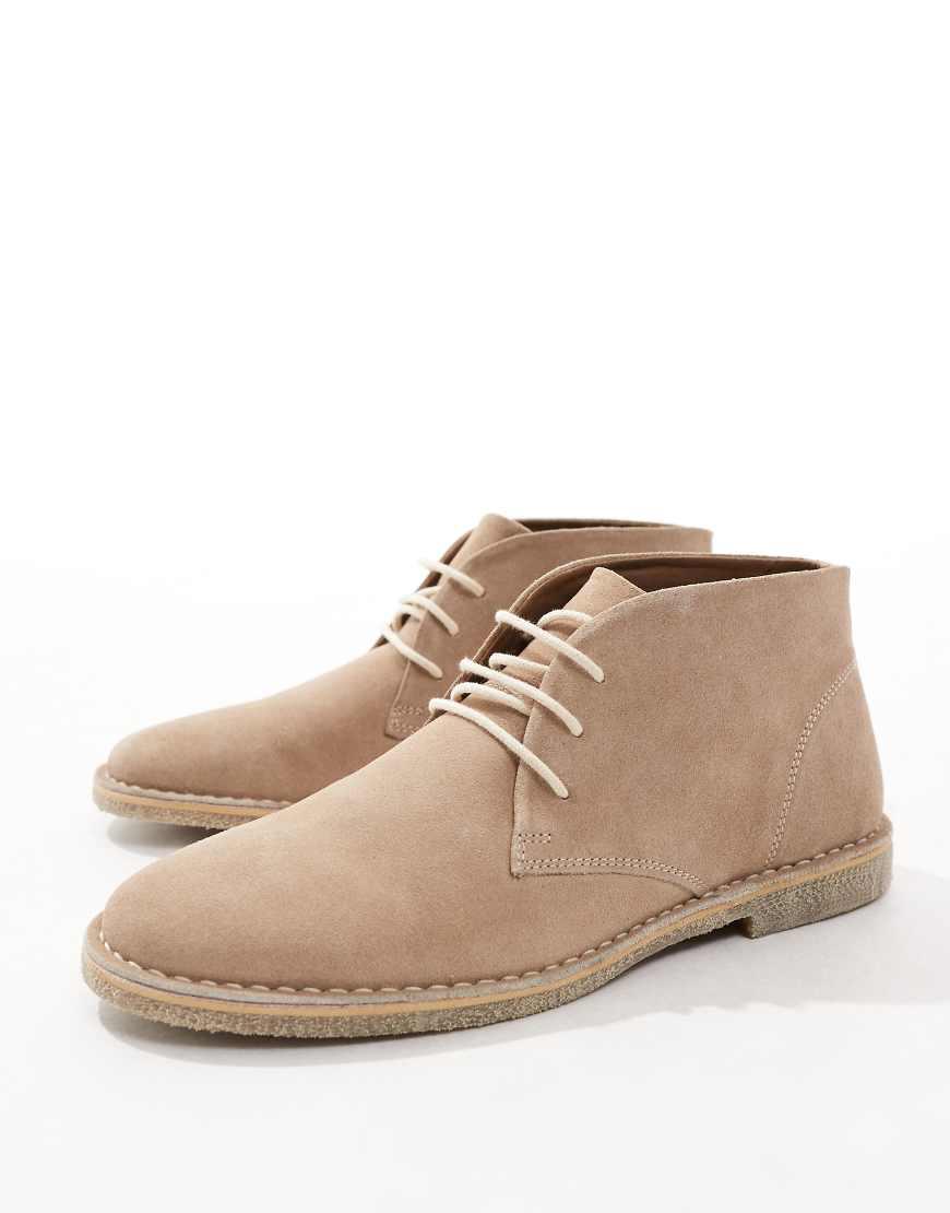 Chukka Boots Asos Tan Boots ASOS Lace Up Desert Boots In Grey For