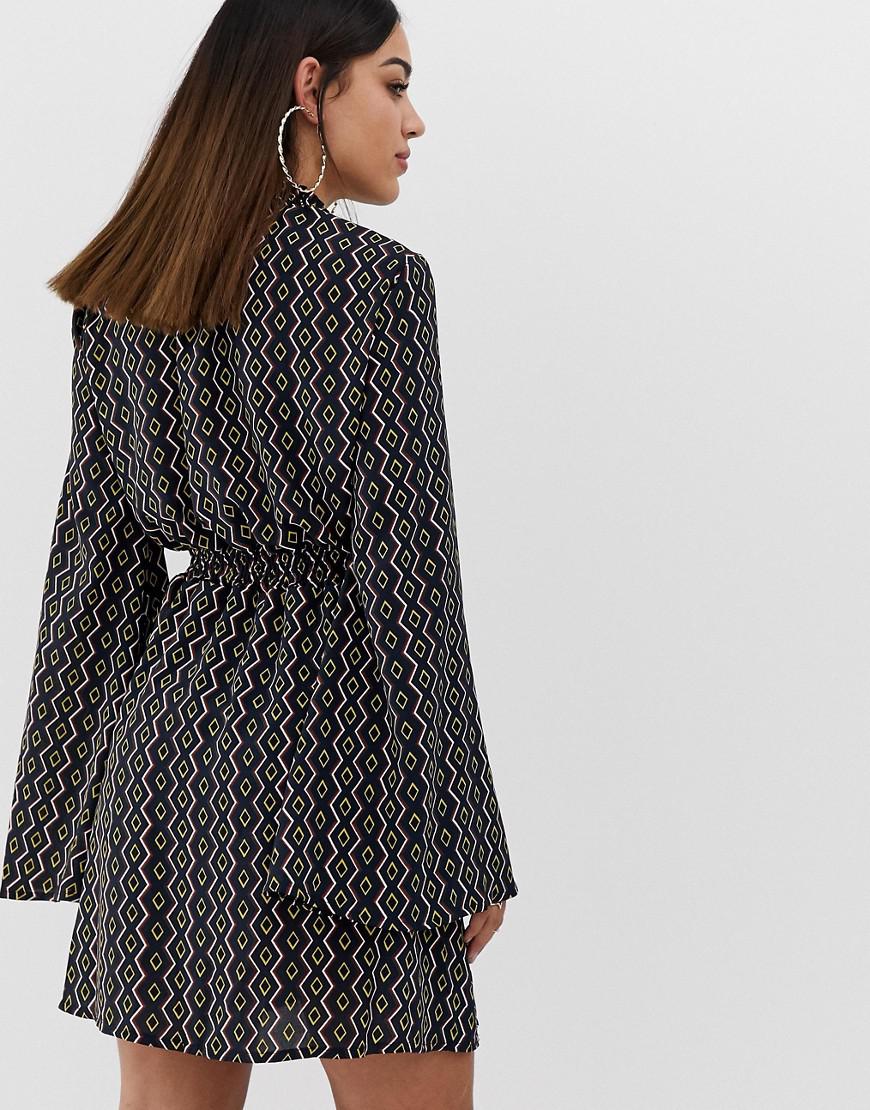 pretty little thing geo print dress