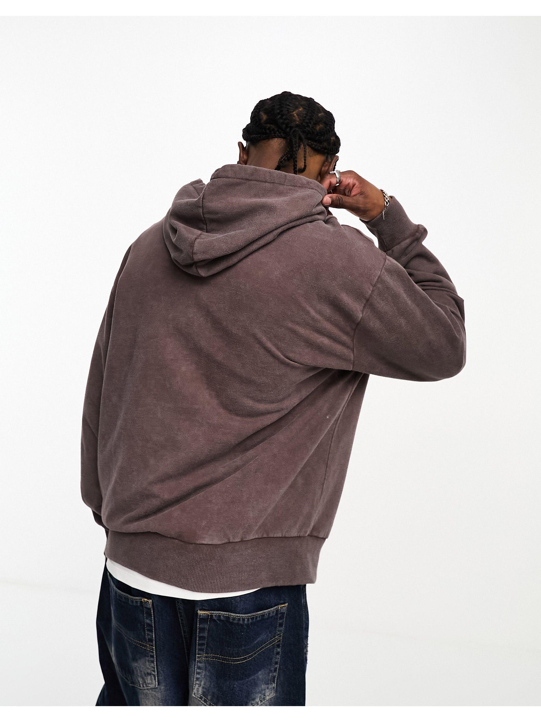 Collusion Logo Hoodie in Brown for Men | Lyst UK
