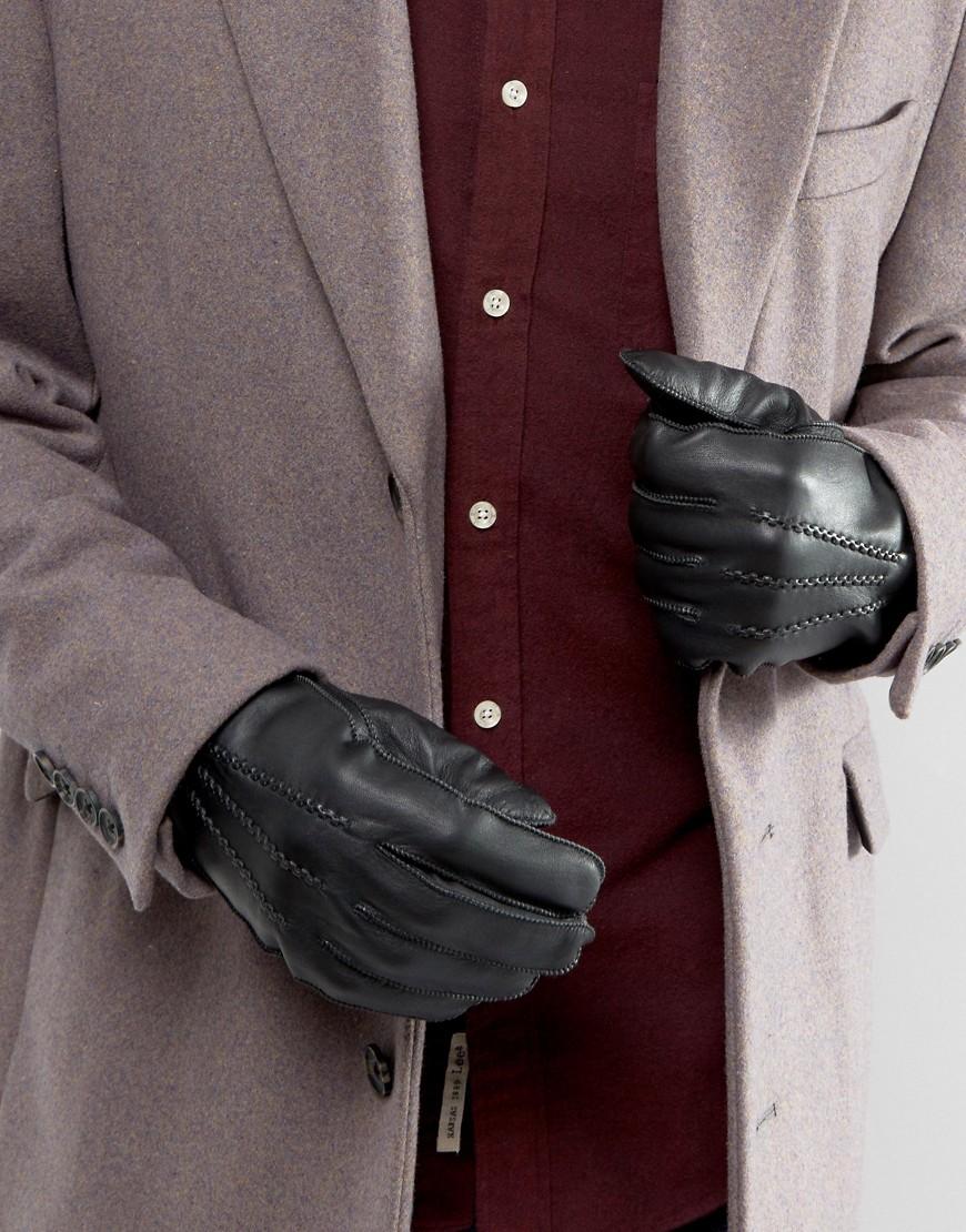 tommy hilfiger leather gloves