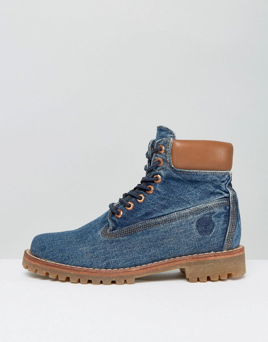 timberland boots and denim jacket