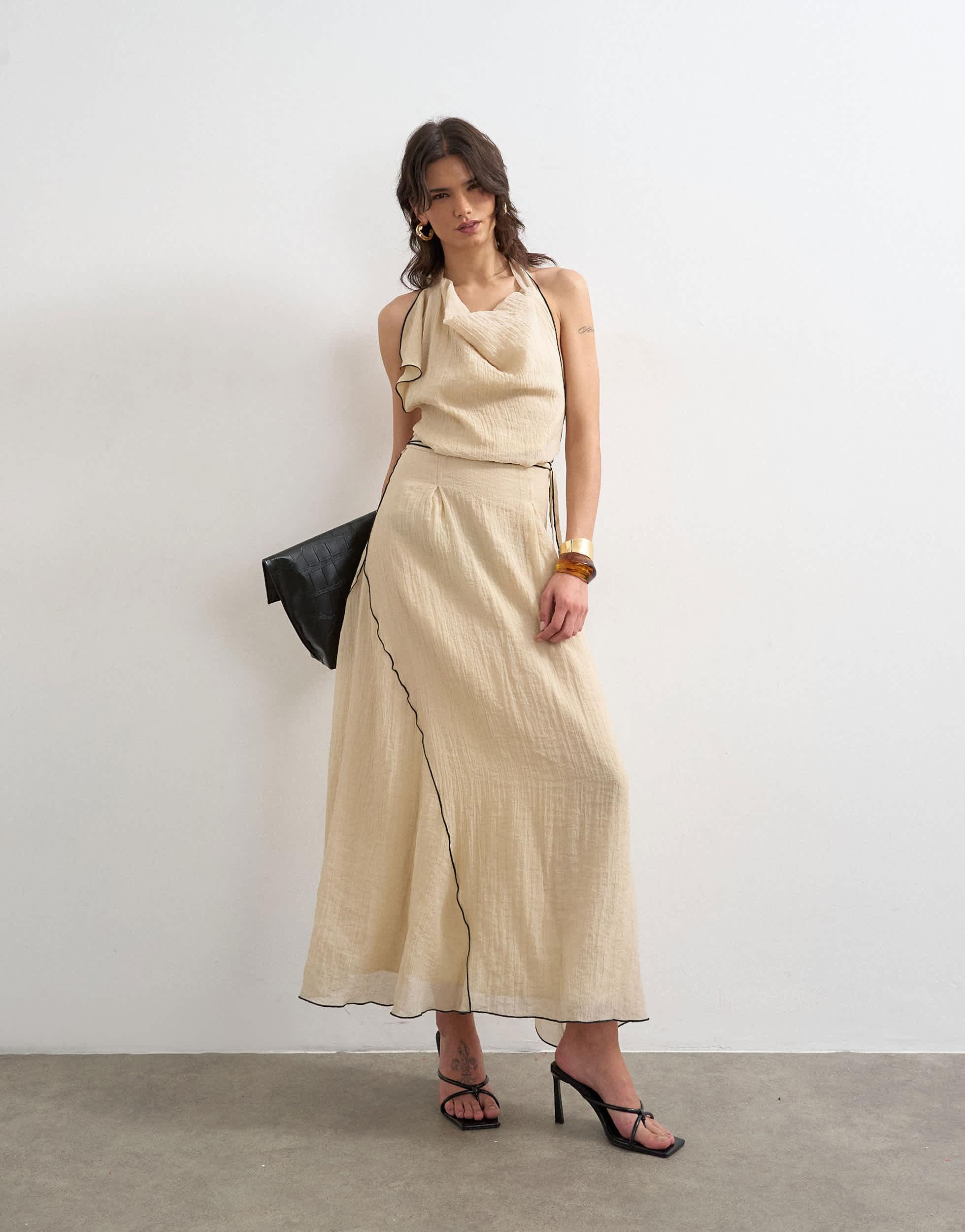 strapless open back dress WEDTREND Women One Shoulder Formal Dress High-Low Organza Ruffled A Line  Black Tie Dress
