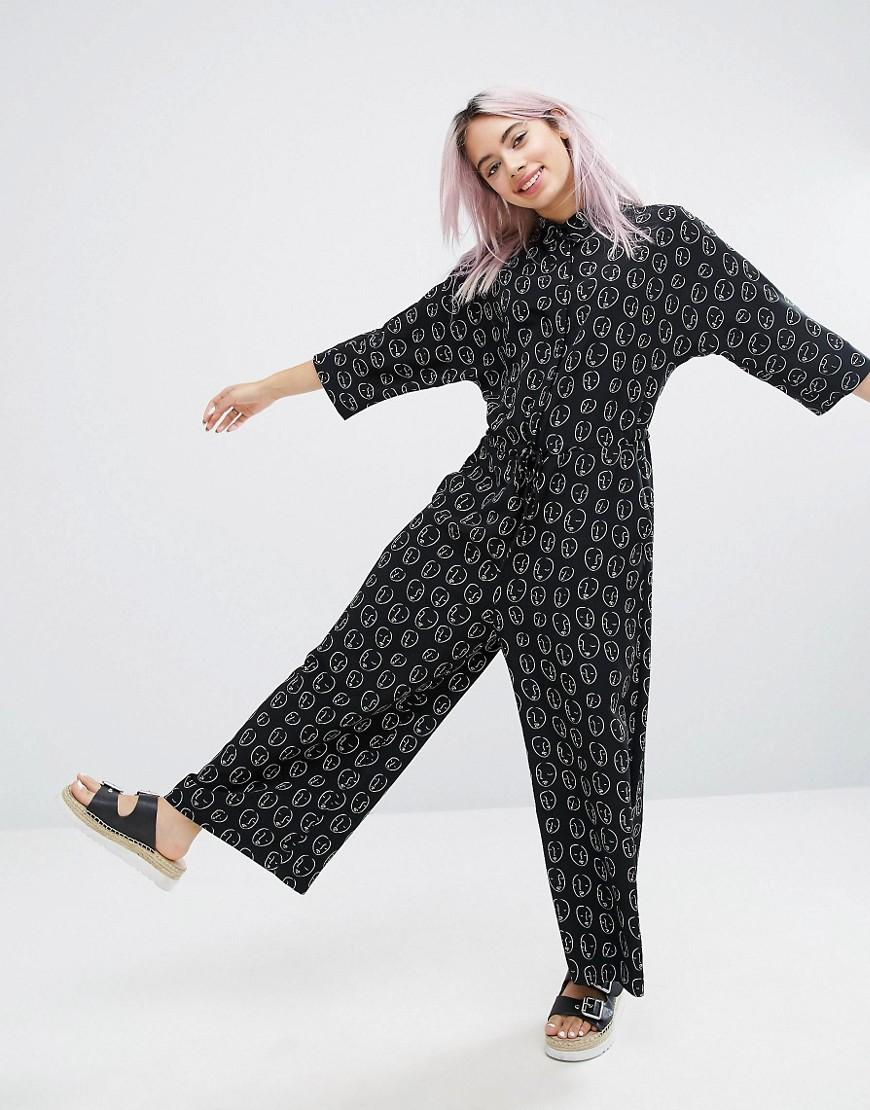 monki floral jumpsuit