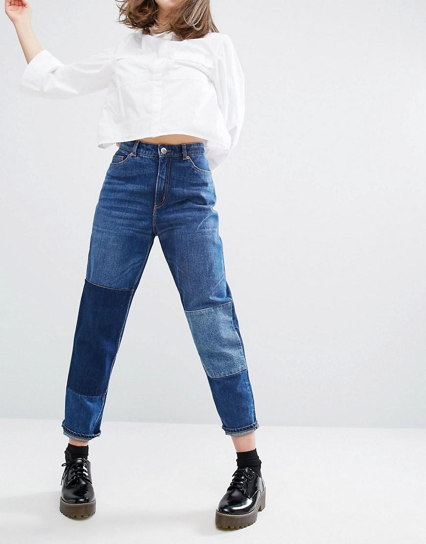 patch denim jeans
