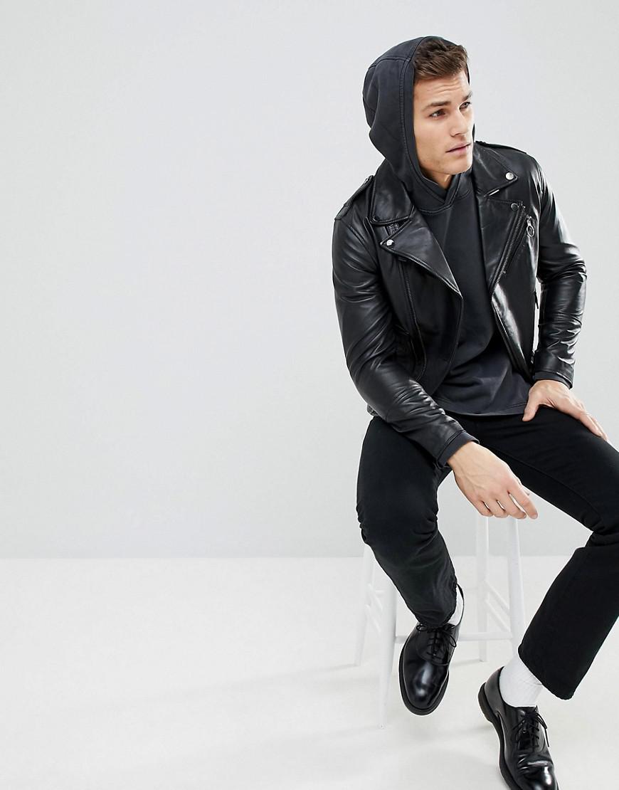 mango man leather biker jacket