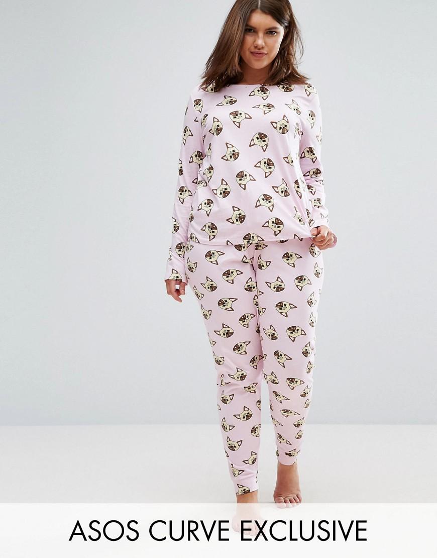 pug print pajamas asos pug print sleeve pajama pant set lyst pug print pajamas asos pug print sleeve pajama pant set lyst