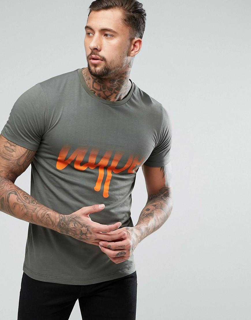 Lyst Hype Tshirt In Khaki With Fade Logo in Green for Men