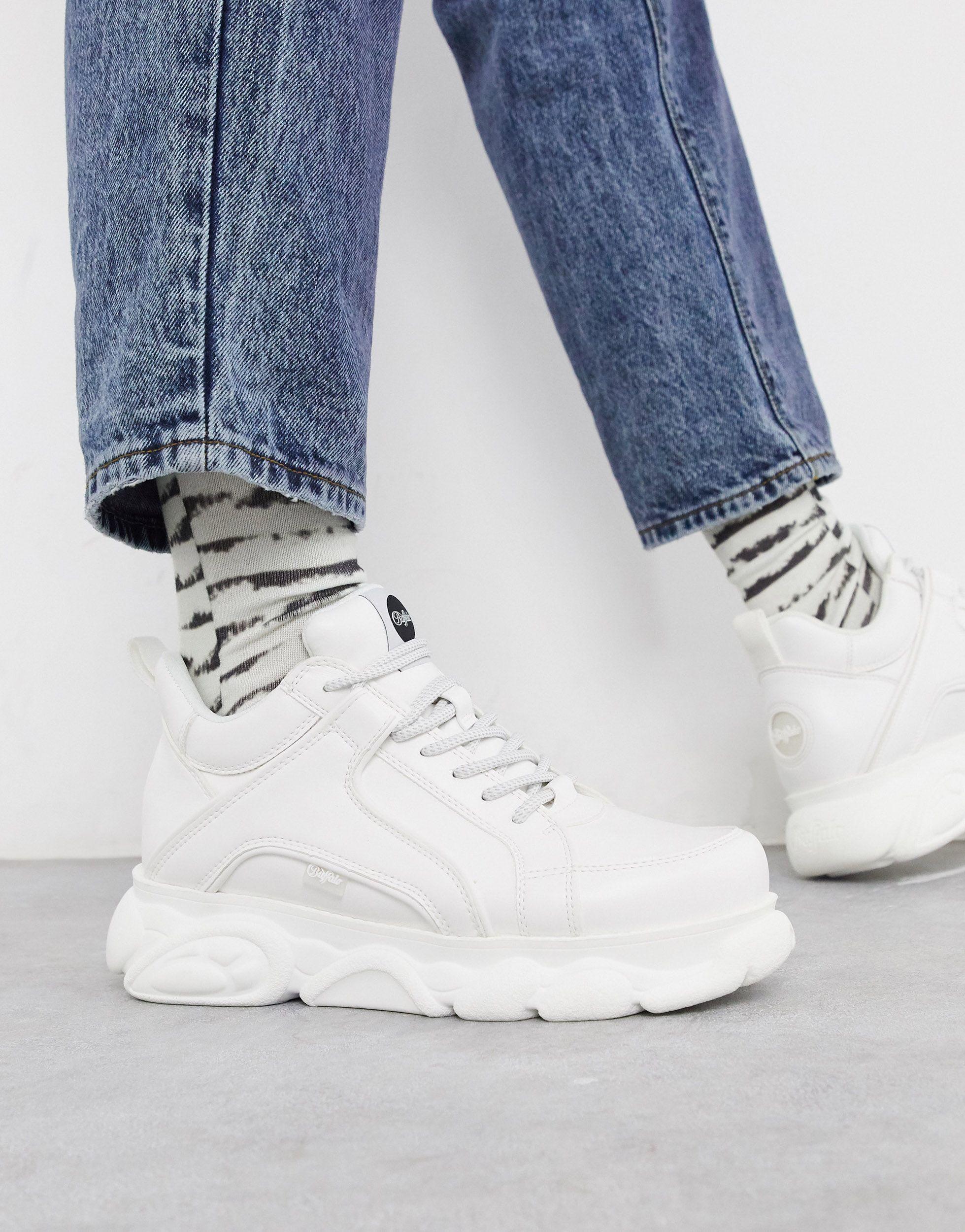 Sneakers bianche con suola spessa effetto nuvola di Buffalo da Uomo | Lyst