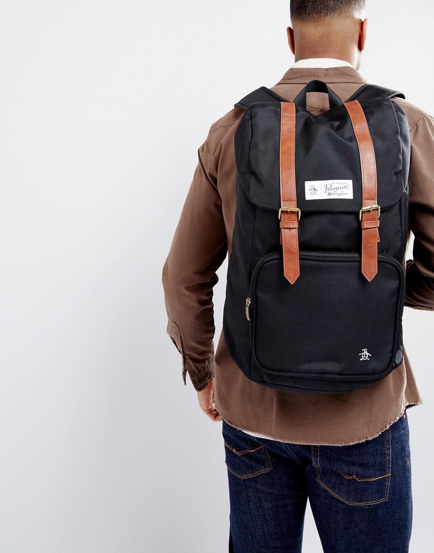 penguin twin strap backpack