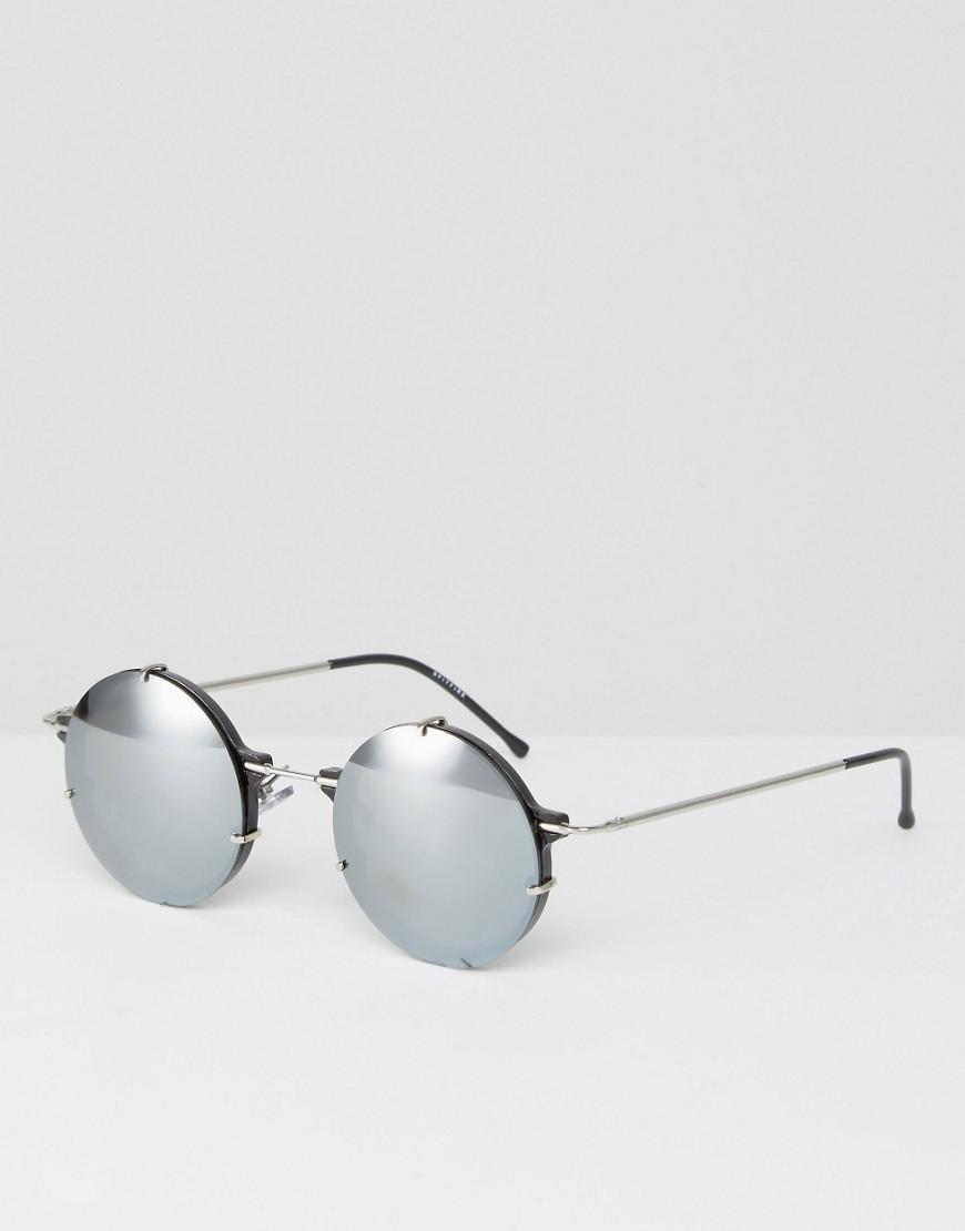 Round Mirror Sunglasses Silver/Mercury