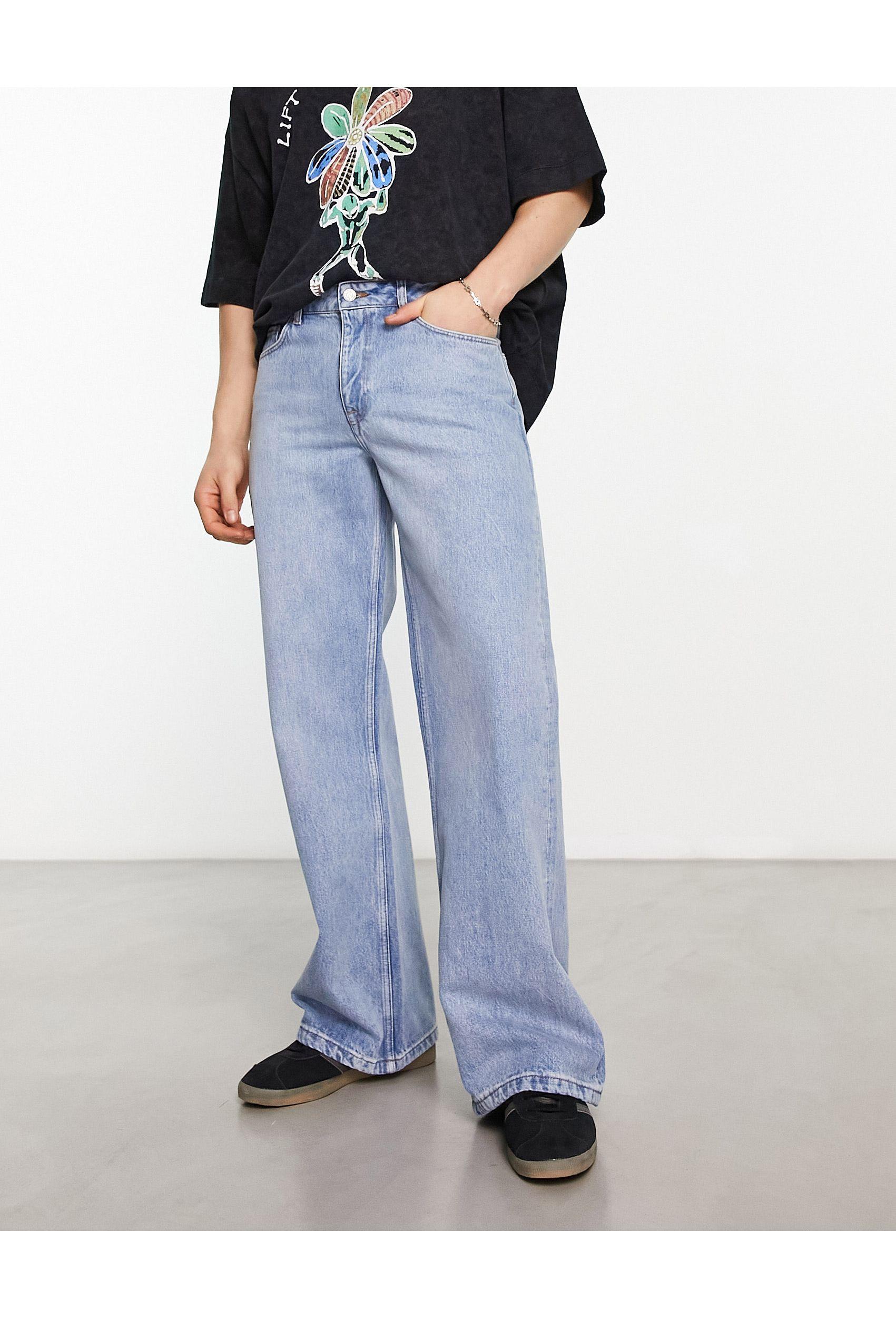ASOS Wide Flare Jeans in Blue for Men | Lyst