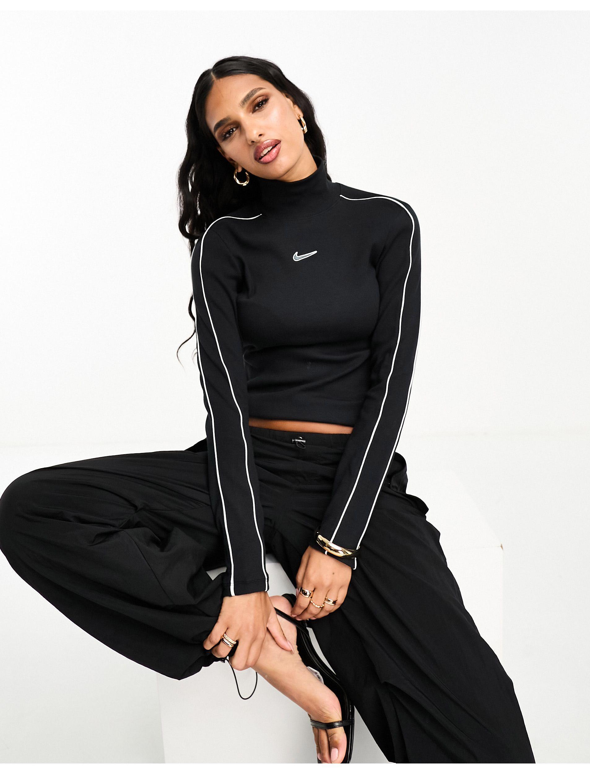 Streetwear - t-shirt col montant à manches longues - blanc et Nike en  coloris Noir | Lyst