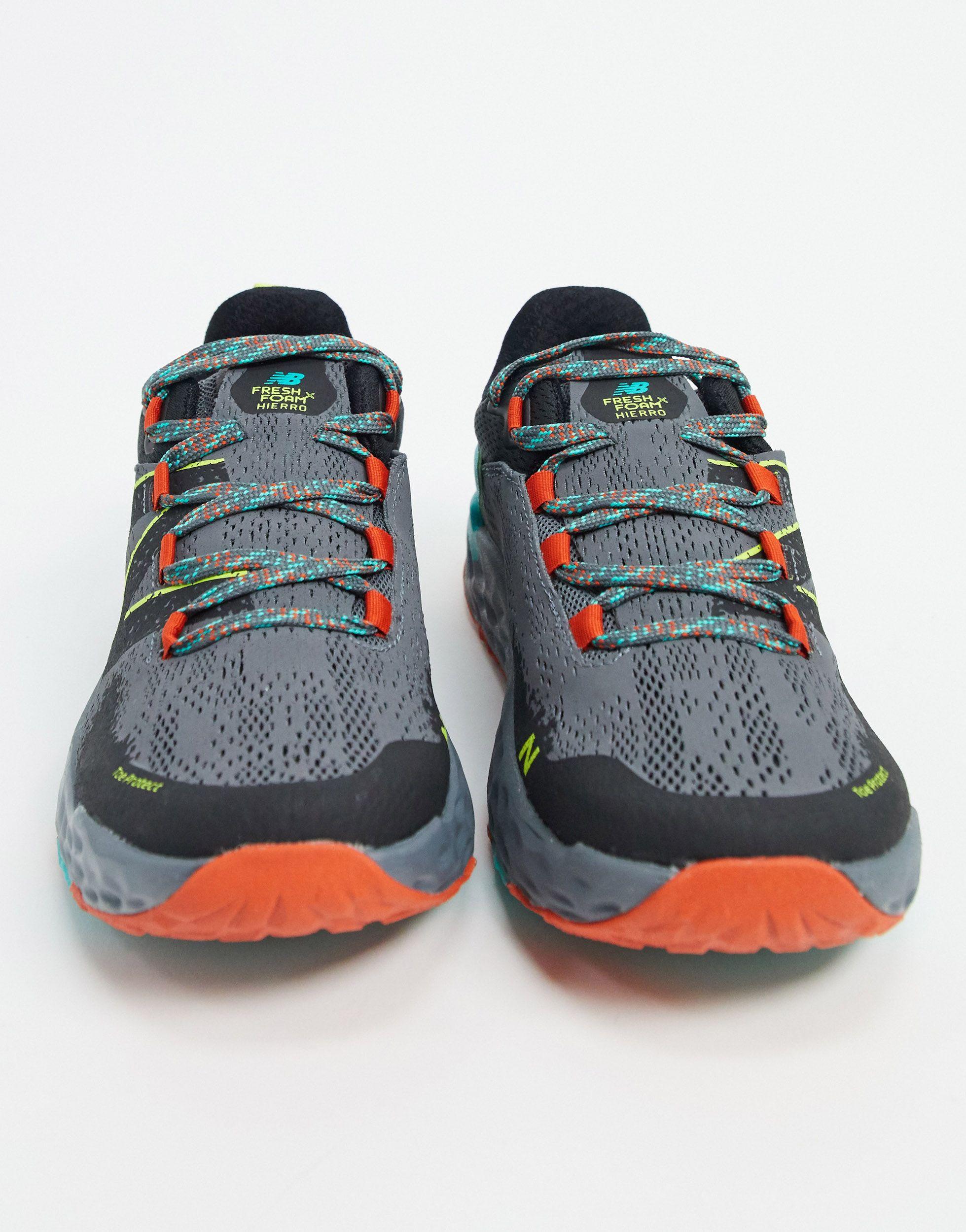 New Balance Hierro V5 Fresh Foam Trail Running Shoe in Black for Men | Lyst  UK