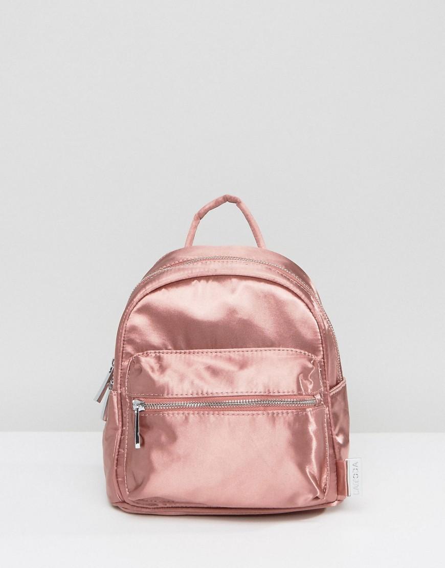 LAMODA Satin Mini Backpack In Pink Rose - Lyst