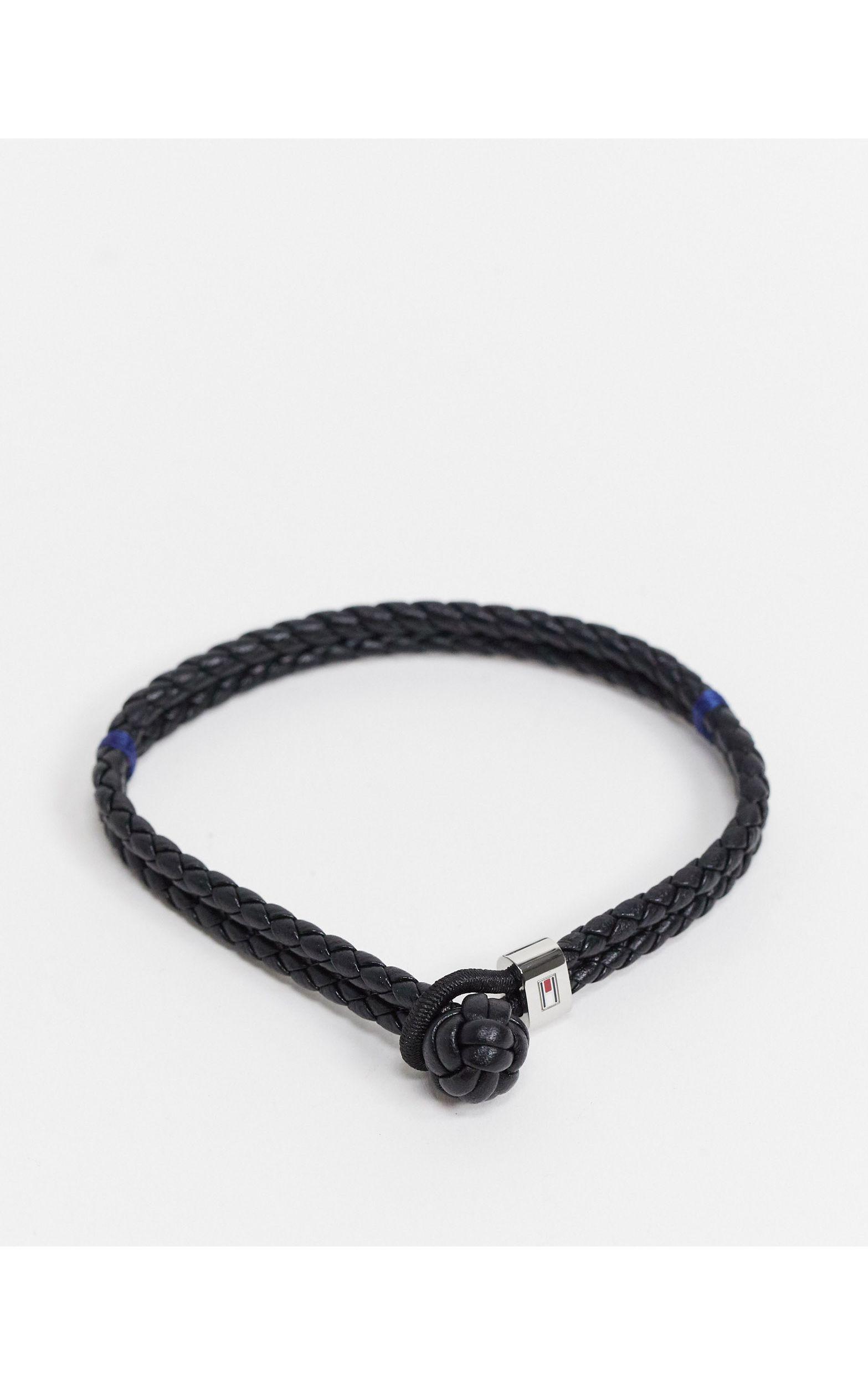 tommy hilfiger knotted leather bracelet