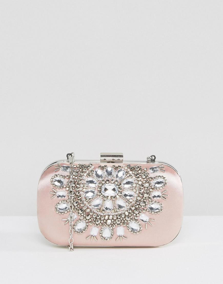 True Decadence Synthetic Embellished Oval Hard Clutch Bag in Pink - Lyst