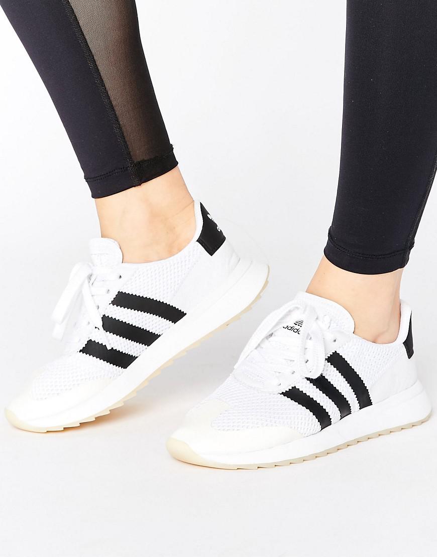 Womens Adidas Flb Trainers Black & White Womens Adidas Flb Trainers Black & White