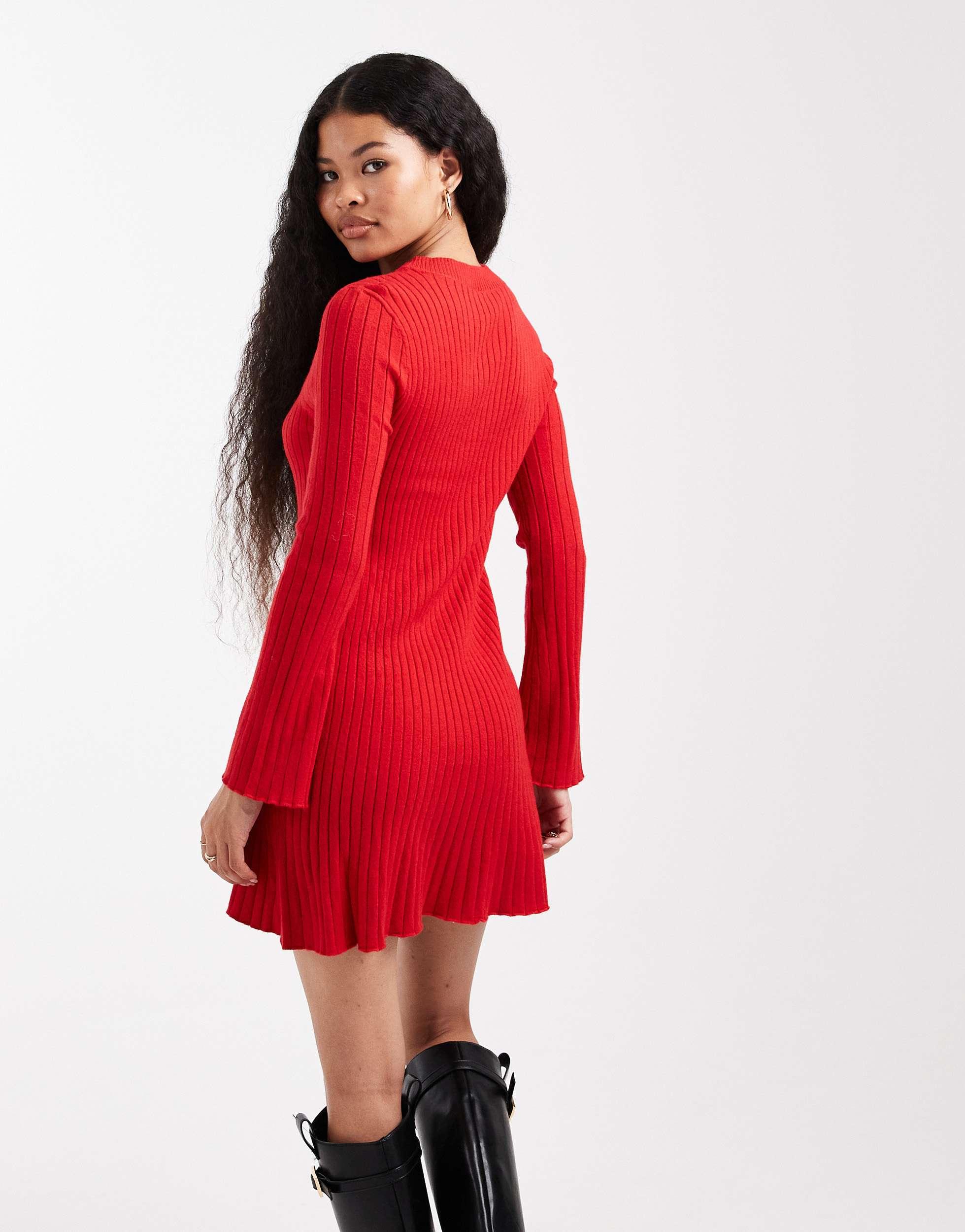 petite long sleeve skater dress Bragging Rights Black Lace Long Sleeve Skater Dress