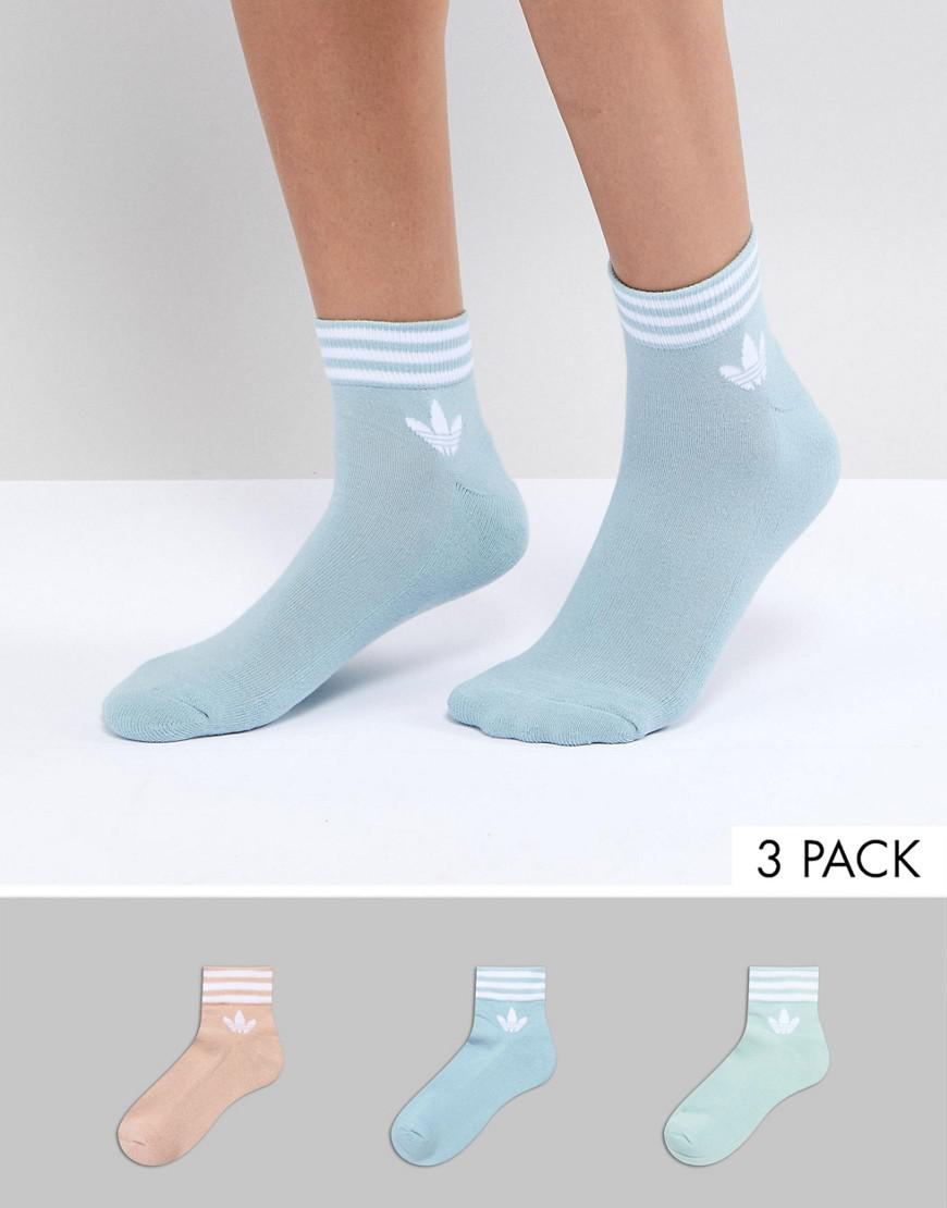 adidas Originals Pastel 3 Pack Logo Socks - Lyst