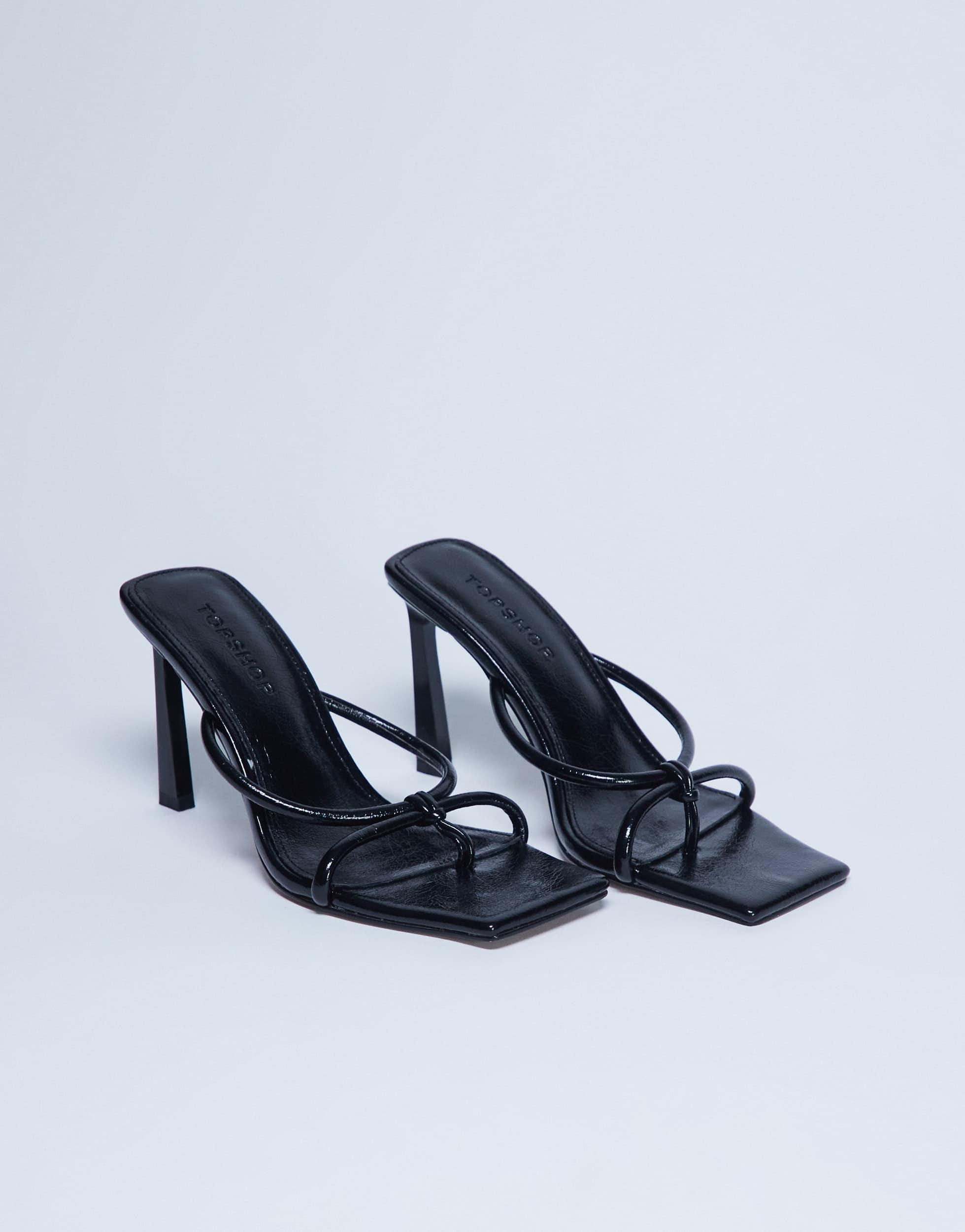 Sandales Plates TOPSHOP LILLI - Taille UK 5 (EUR 38) - Imprimé Cœur Multicolore - Neuf Avec Boîte